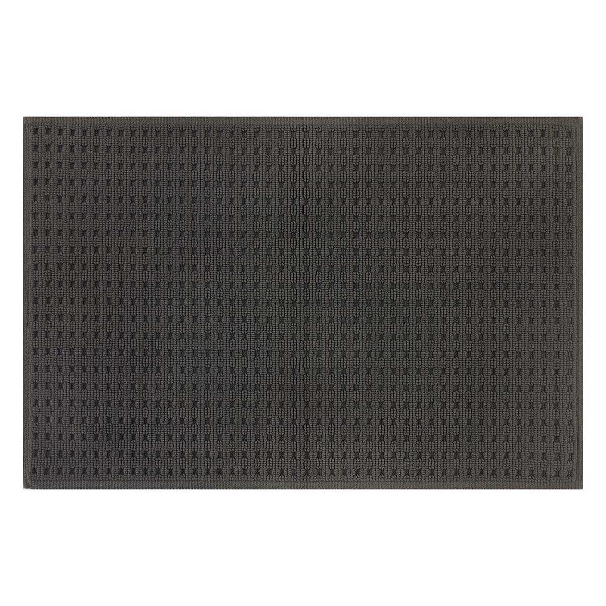 Crosby St. Charcoal Waffle 100% Cotton Antimicrobial Bath Rug, 20x30