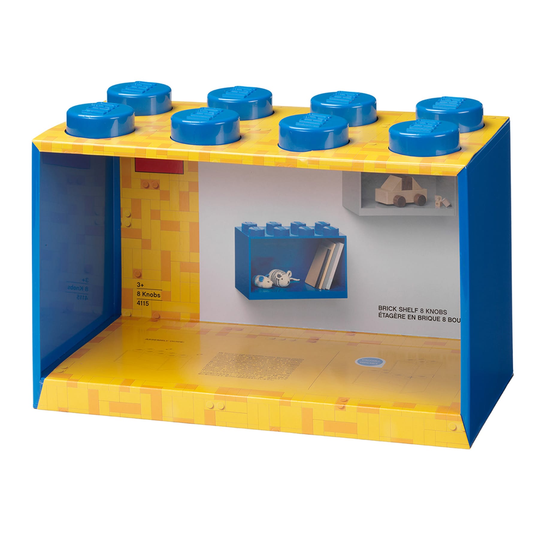 8-Knobs Lego Brick Shelf, Blue