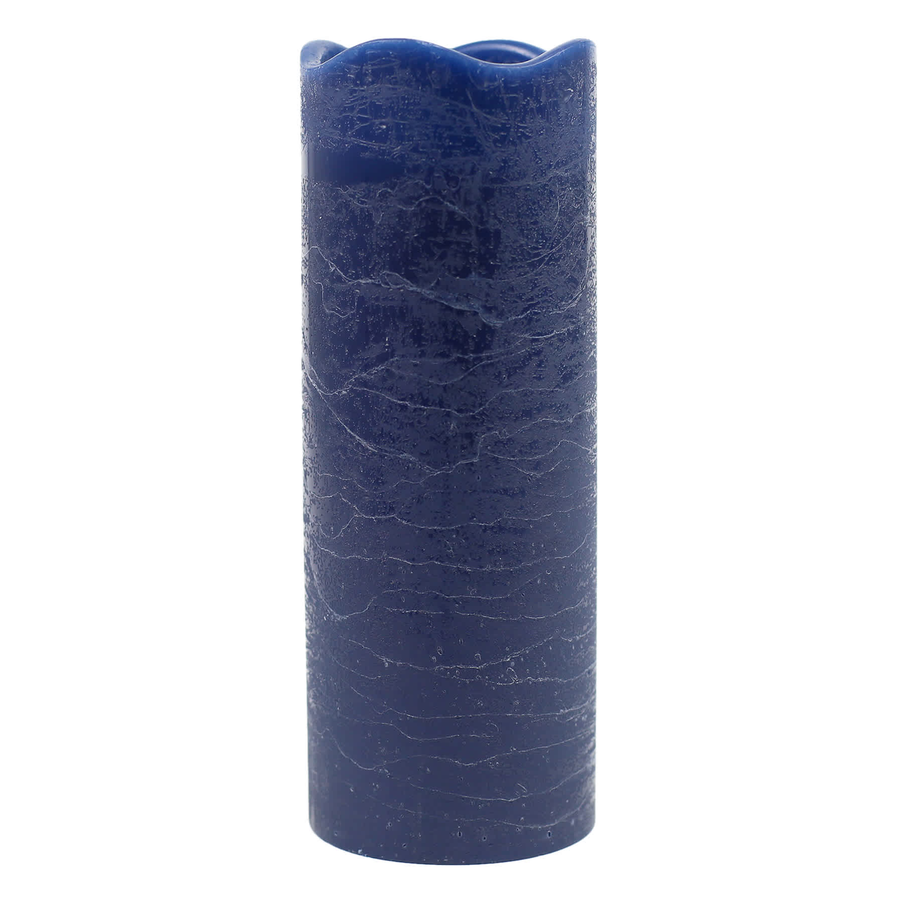 Honeybloom Dark Blue Wax LED Pillar Candle with 6 Hour Timer, 3x8