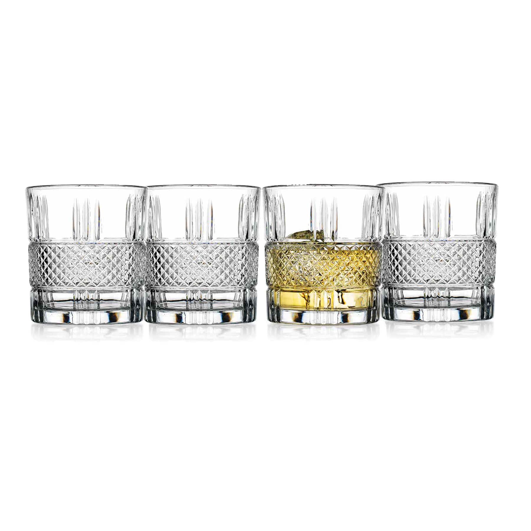 Set of 4 Dotted Double Old Fashioned Glasses, 11.5oz