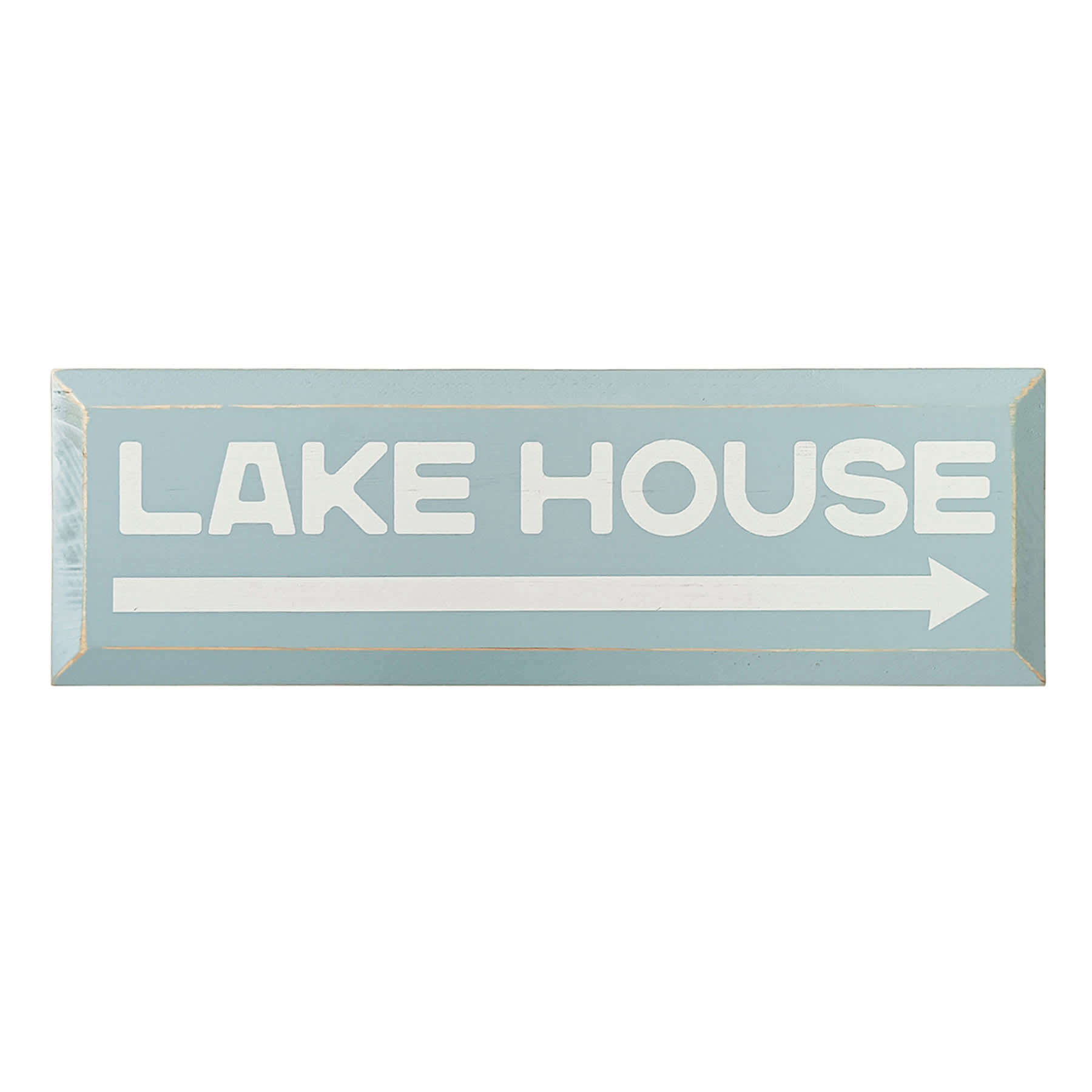 Lake & Lodge Lake House Wooden Wall Art, 16.5x5.3