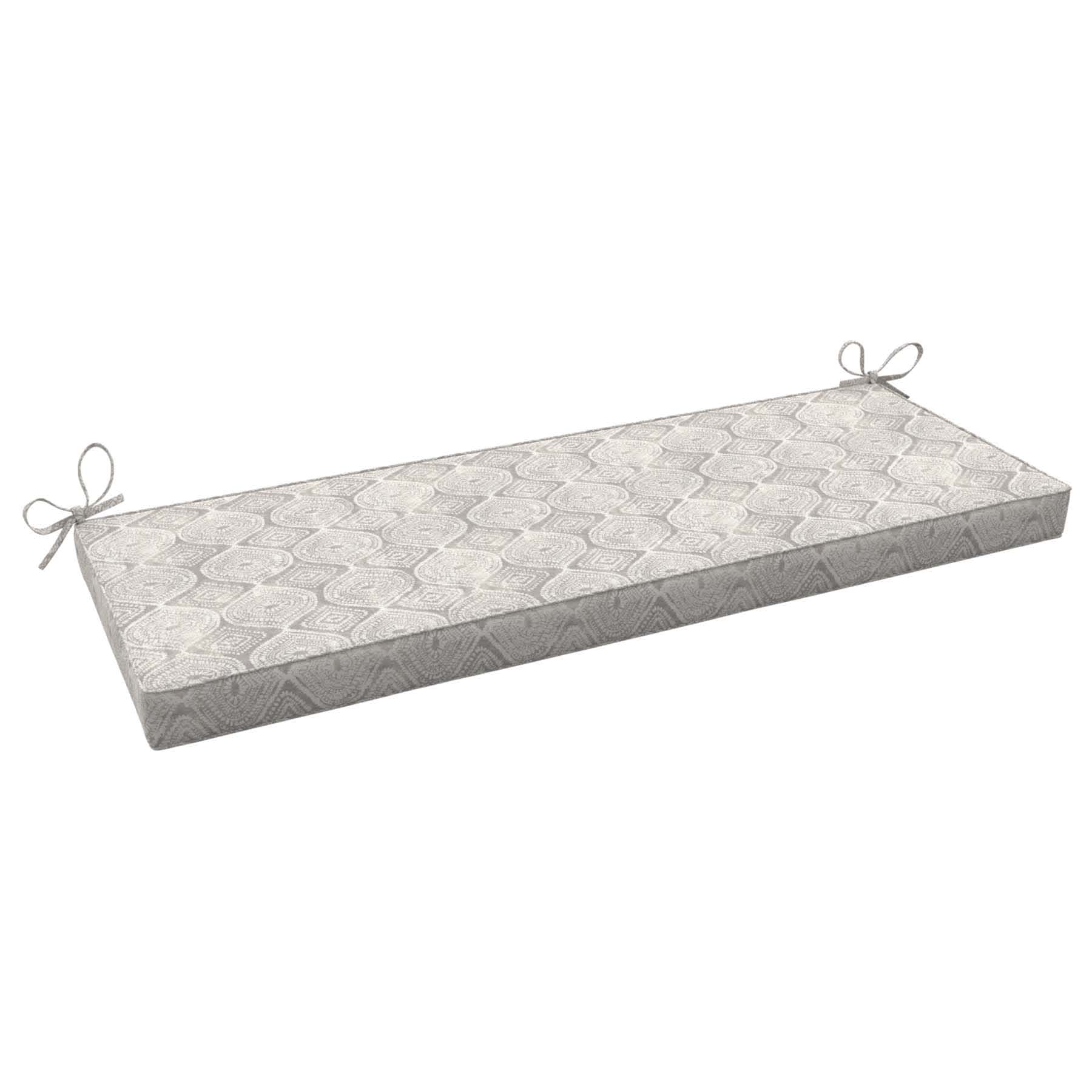 Grey Patna Geo Outdoor Bench Cushion
