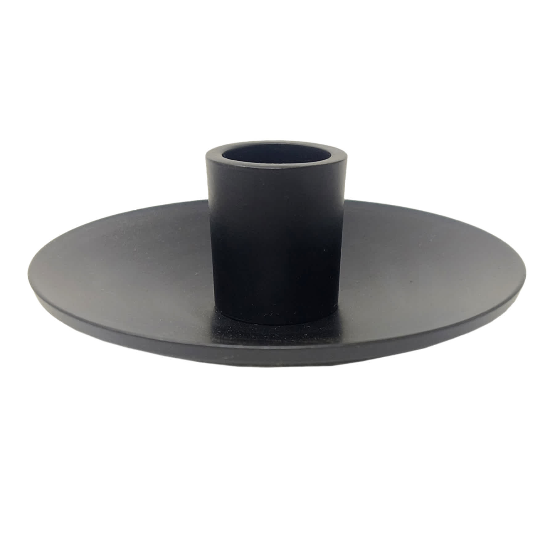 Black Plate Taper Candle Holder, 4"