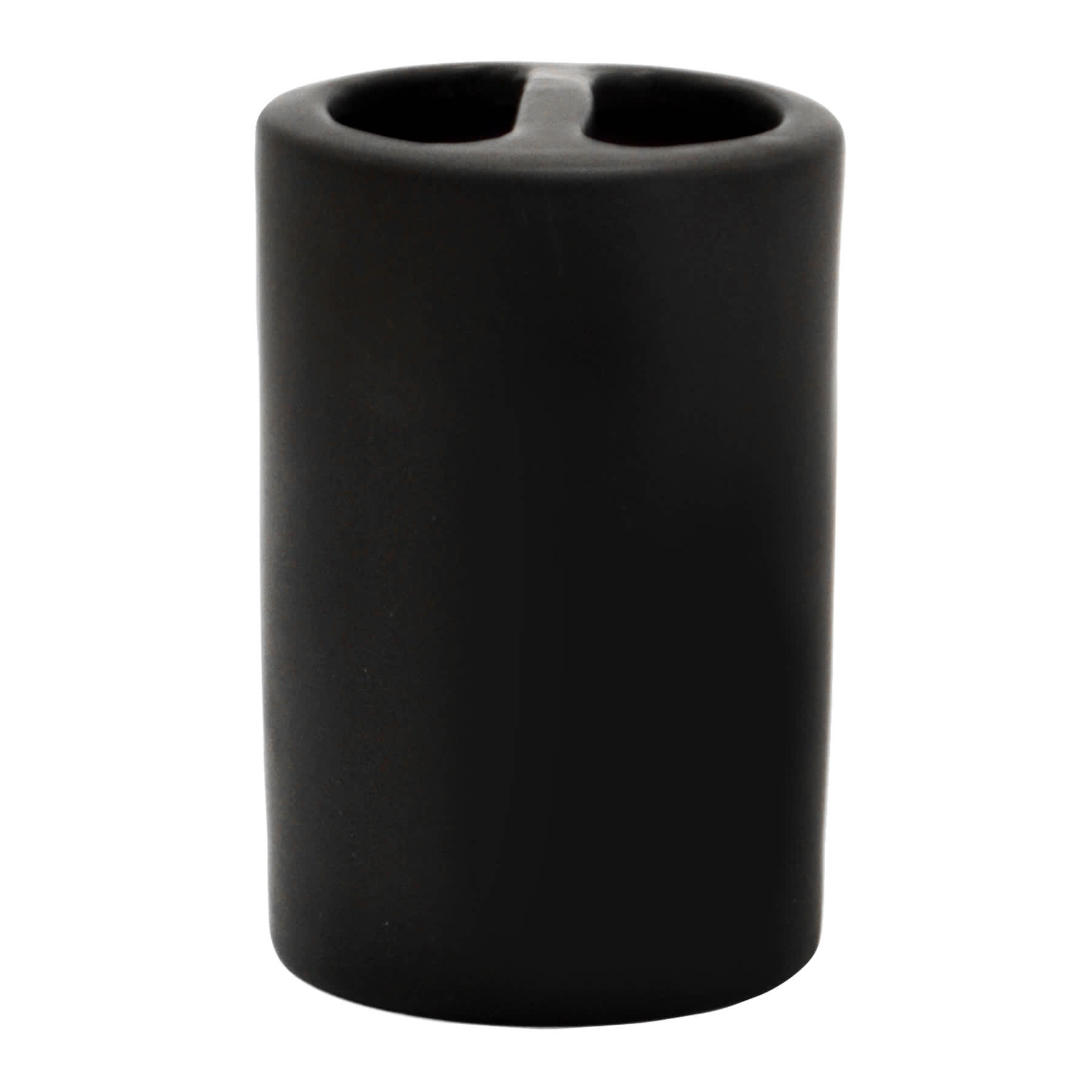 Crosby St Denn Black Soft Touch Toothbrush Holder, 4.8"