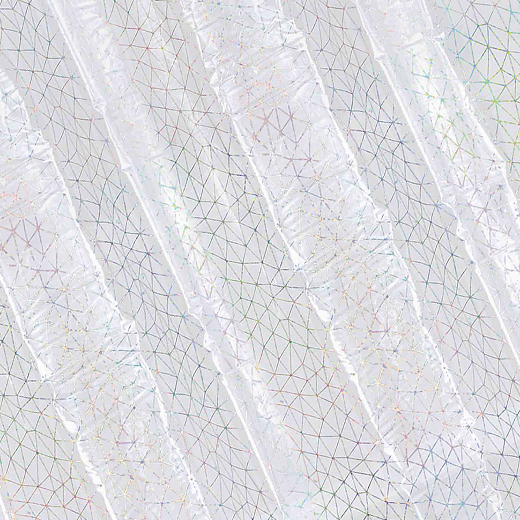Holographic Grid Peva Shower Curtain, 70x72