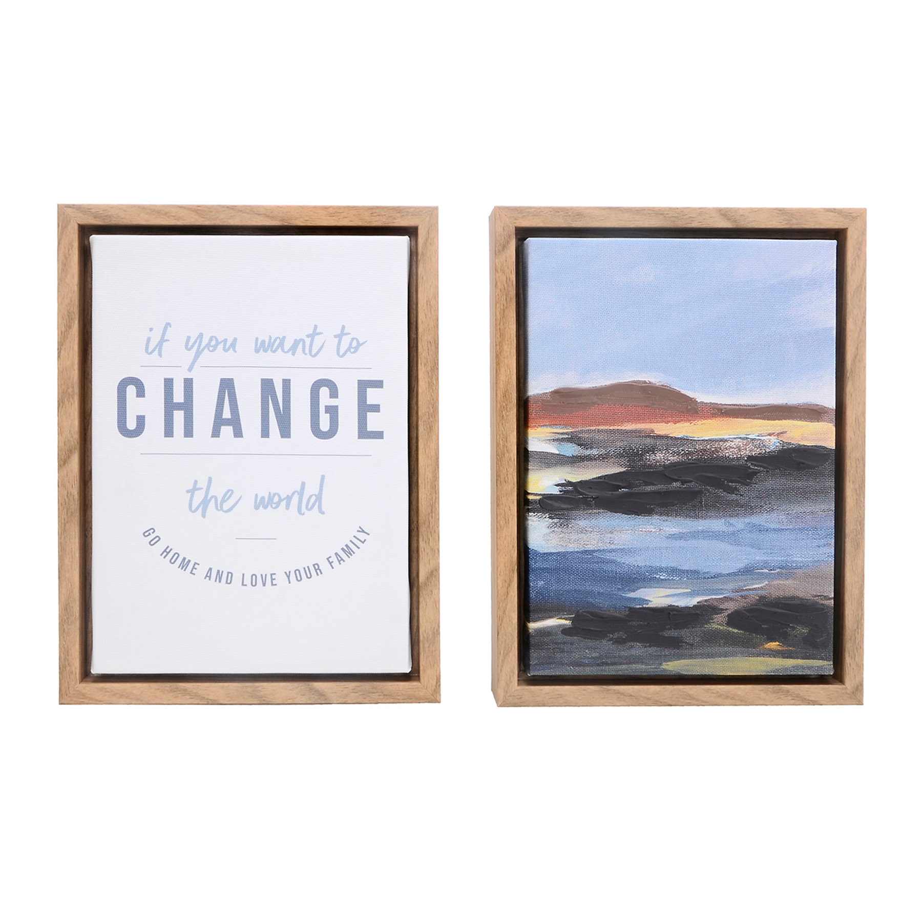 2-Piece Change the World Canvas Set, 5x7