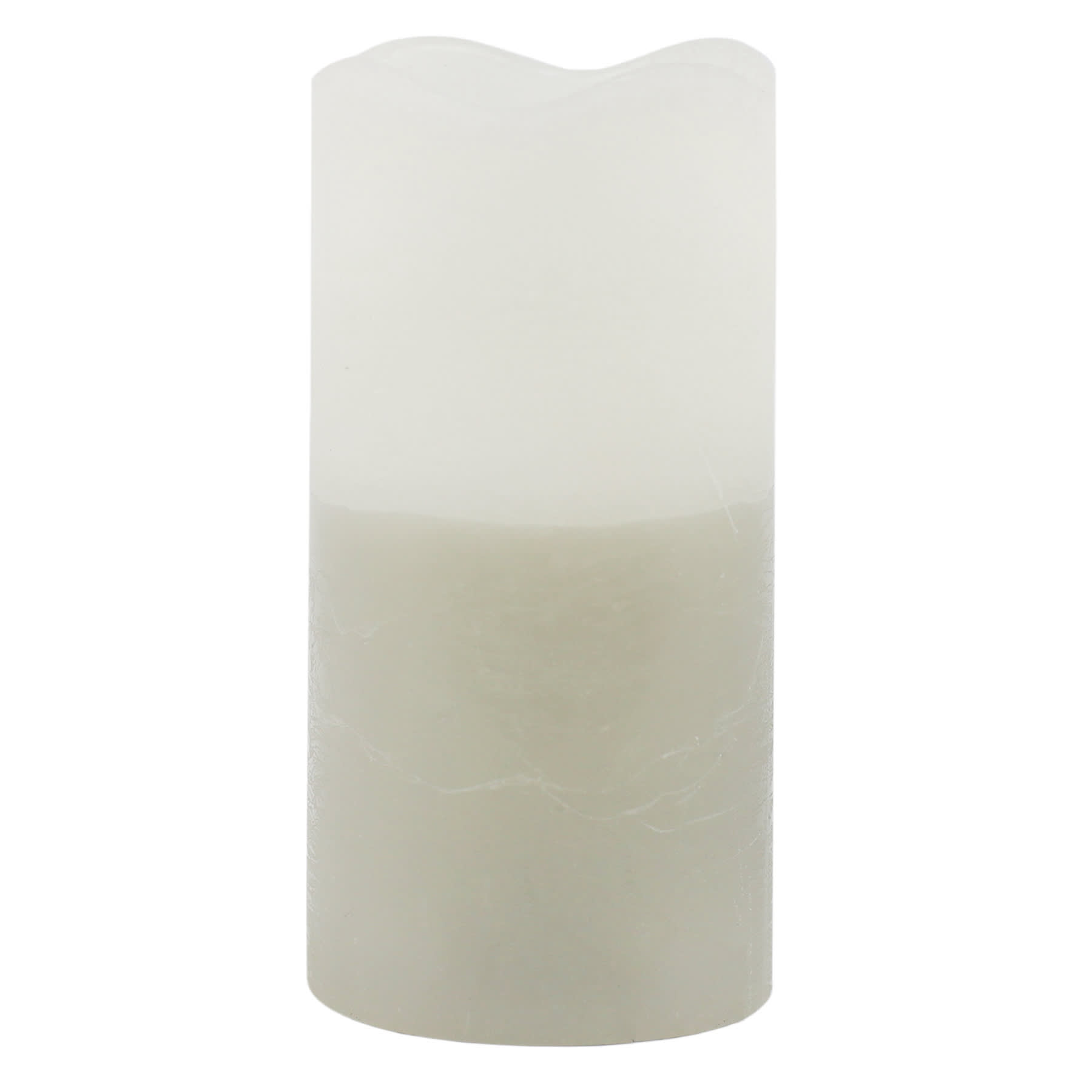 Honeybloom Grey Ombre Wax LED Pillar Candle with 6 Hour Timer, 3x6