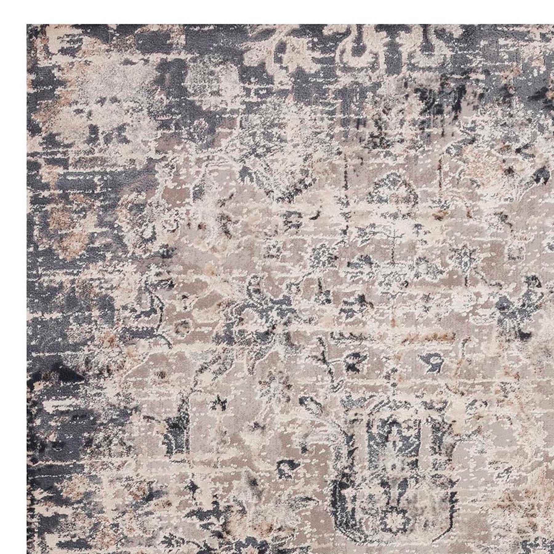 (D492) Honeybloom Muneer Blue & Beige Area Rug, 8x10