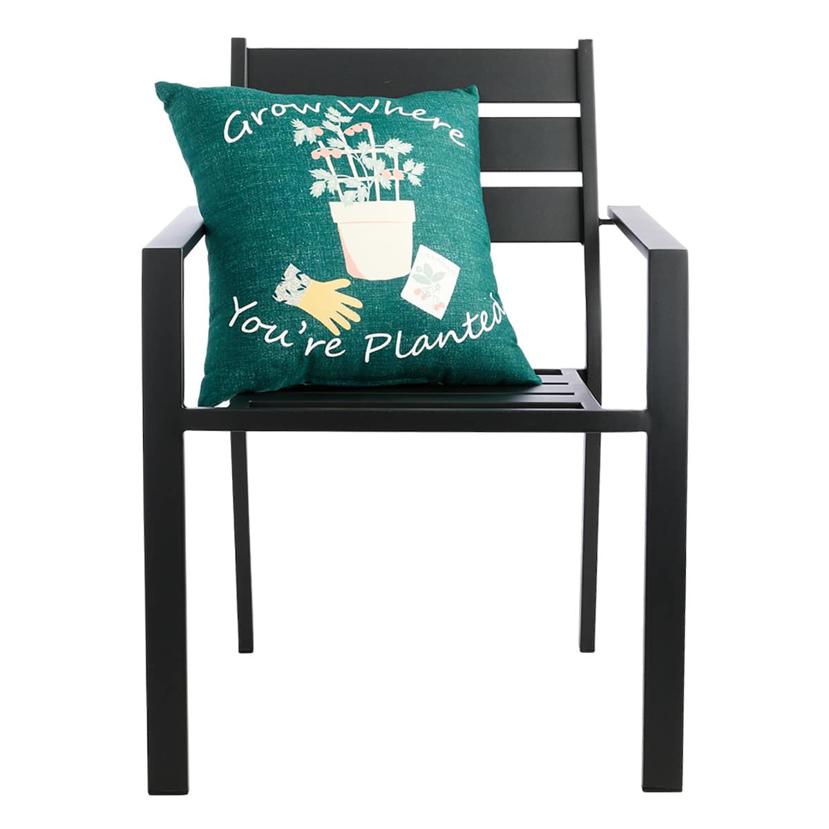 Honeybloom Grow Where Youre Planted Outdoor Throw Pillow, 18"