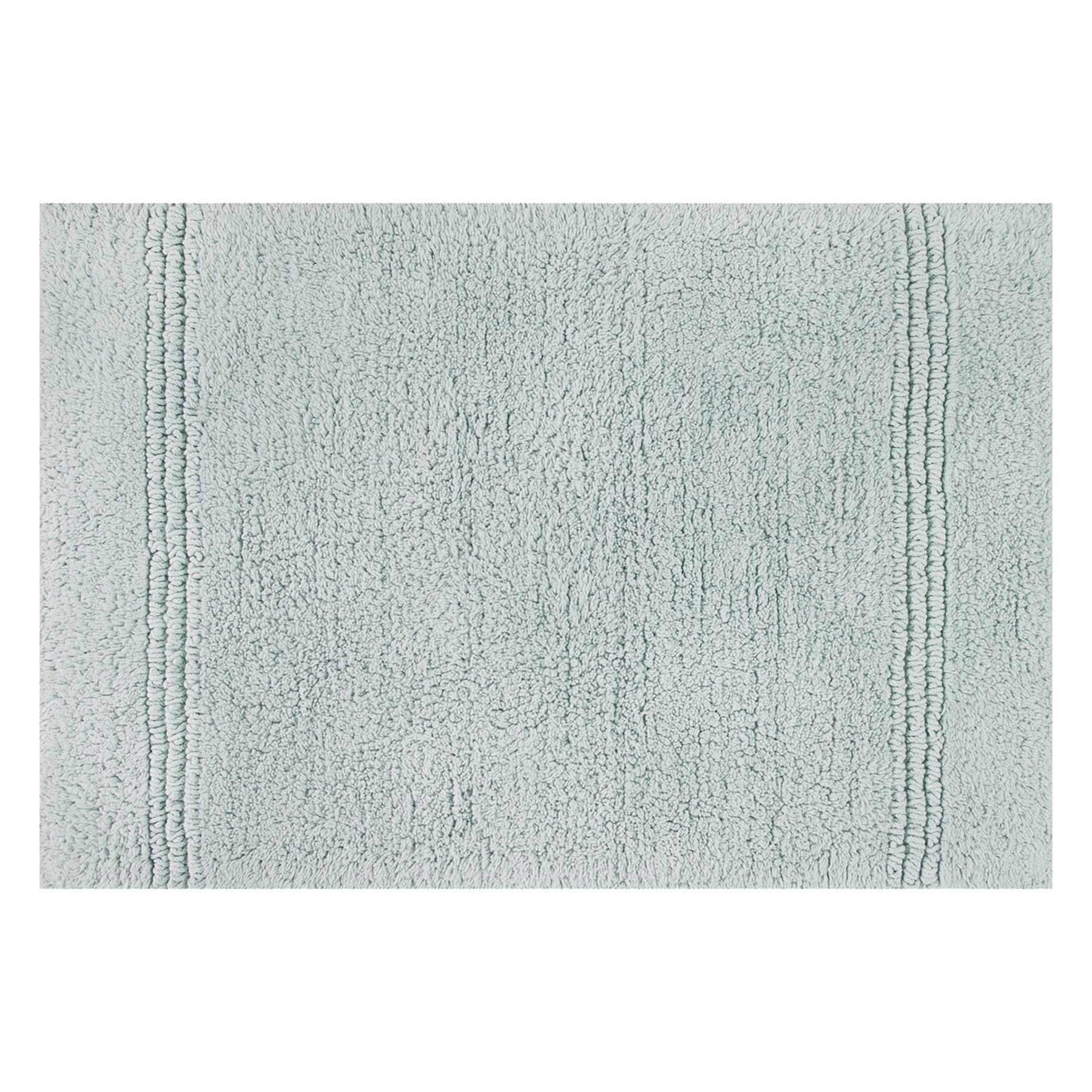 2-Pack Blue Simple Stripe Bath Rug Set, 17x24 & 20x32