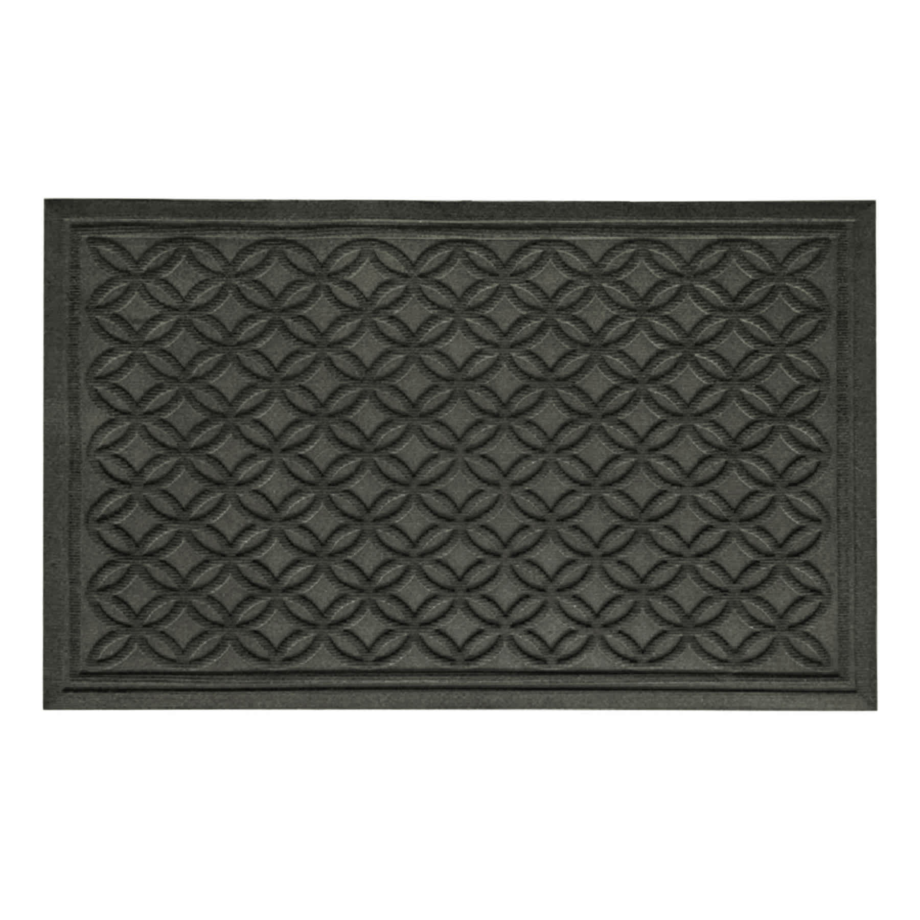 Light Grey Textured Rubber Doormat, 18x30