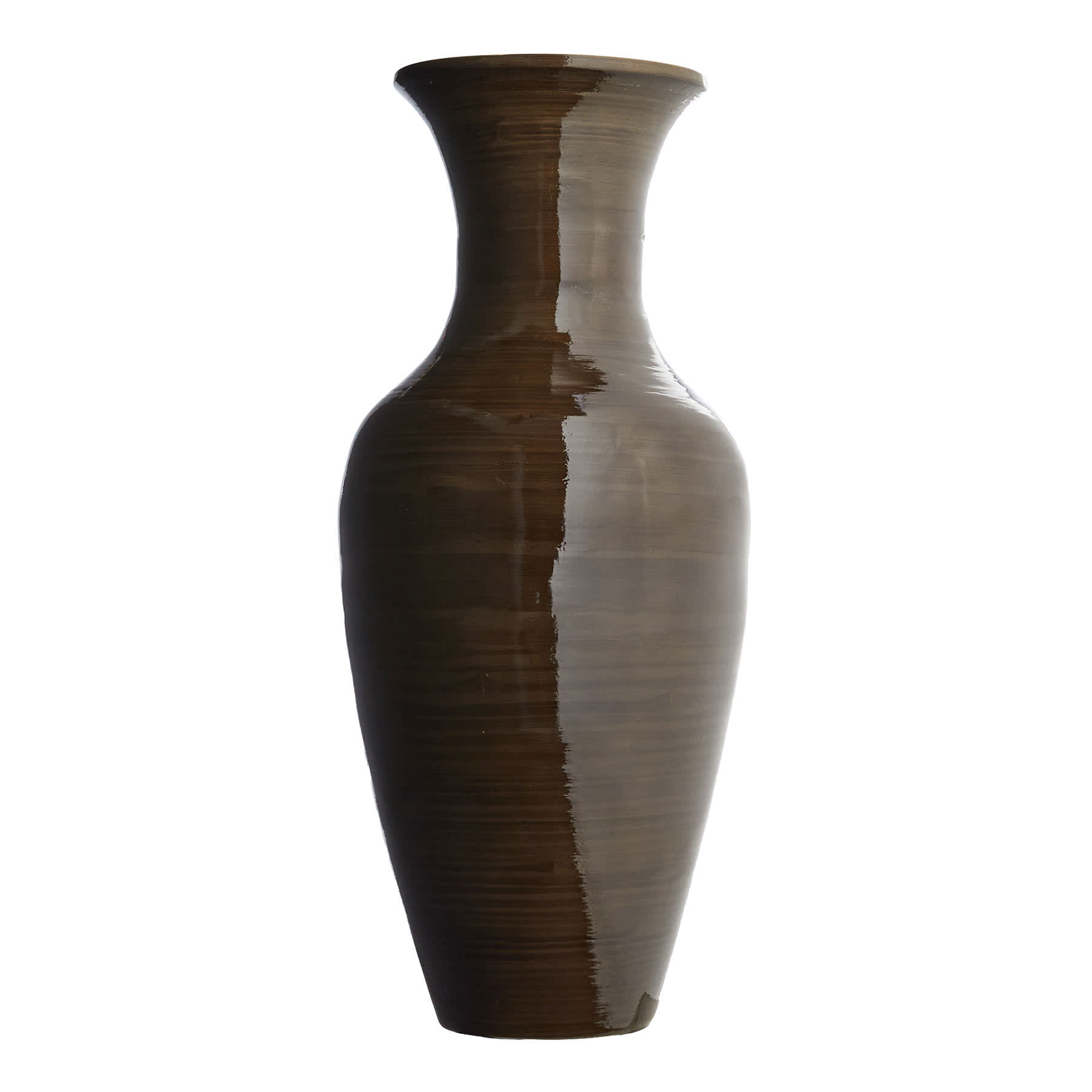 Dark Grey Bamboo Vase, 20.5"