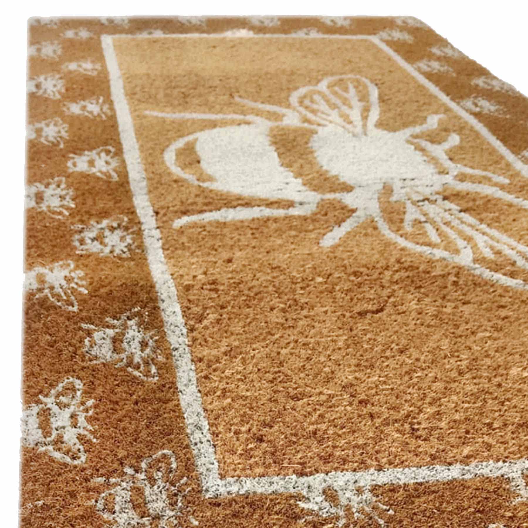 Honeybloom Bee Icon Coir Mat, 22x47