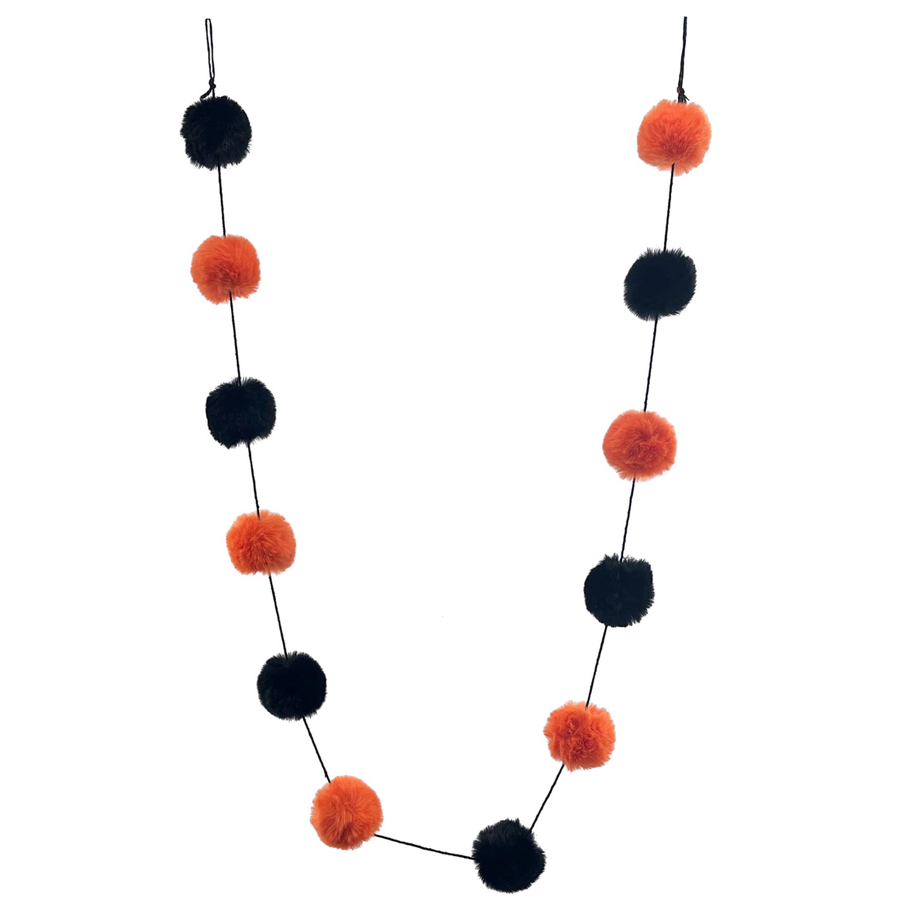 Halloween Pom Pom Ball Garland, 72"