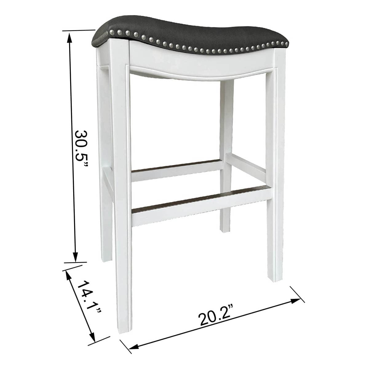 Providence Rylan Backless Barstool, White
