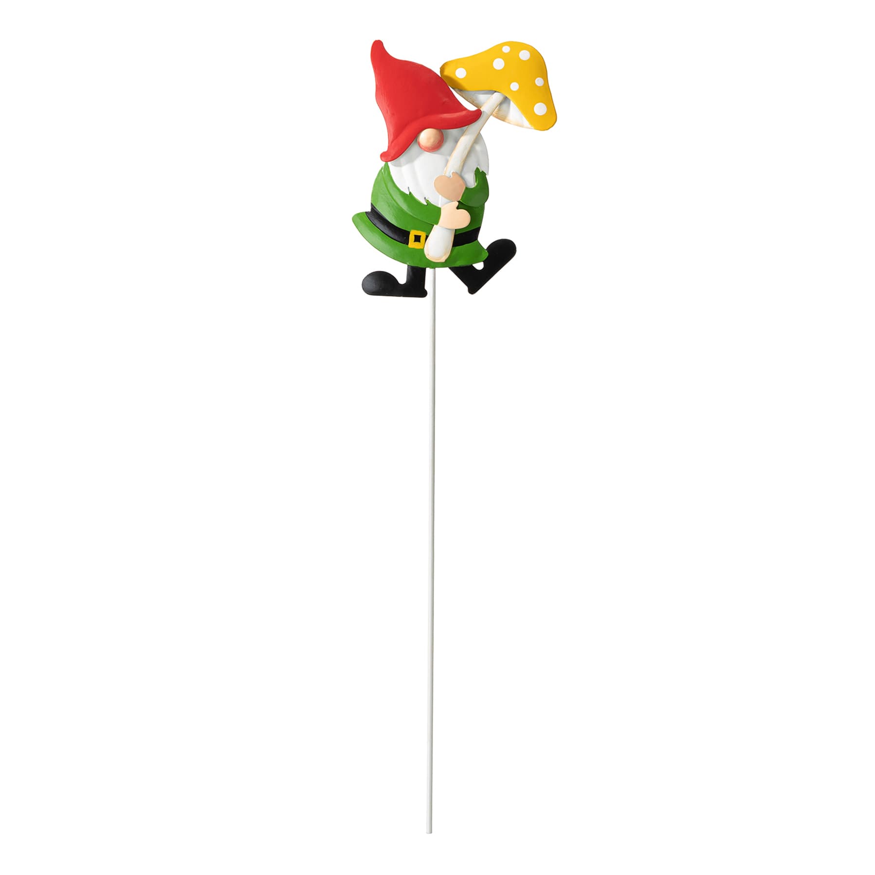 Mushroom Gnome Metal Yard Pick, 18"