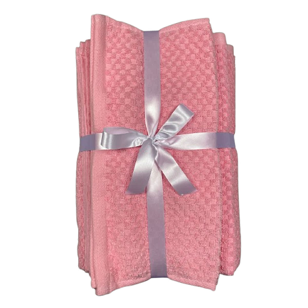 8-Piece Pink Textured Towel Bundle