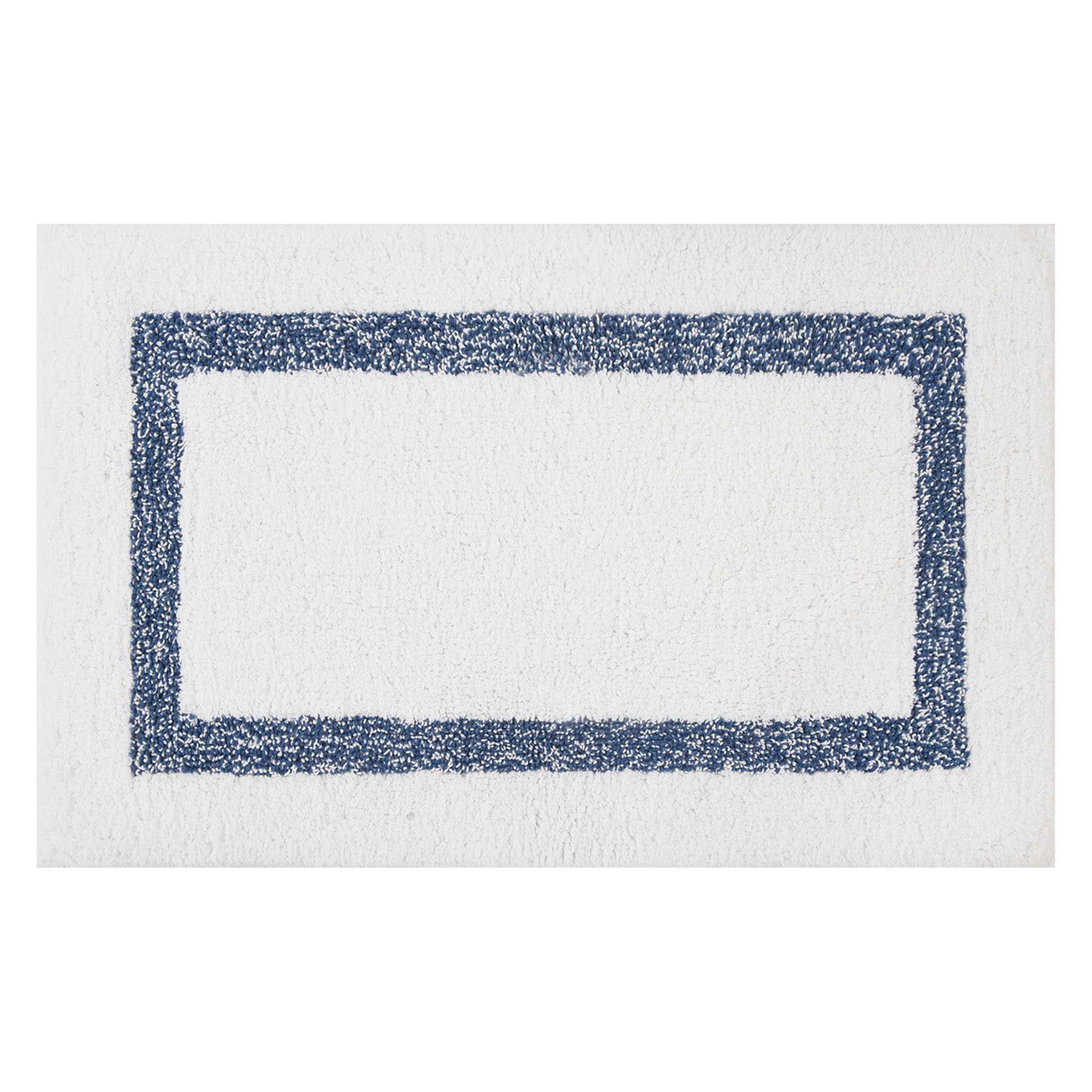 Providence Navy Blue Racetrack Design Bath Rug, 20x30