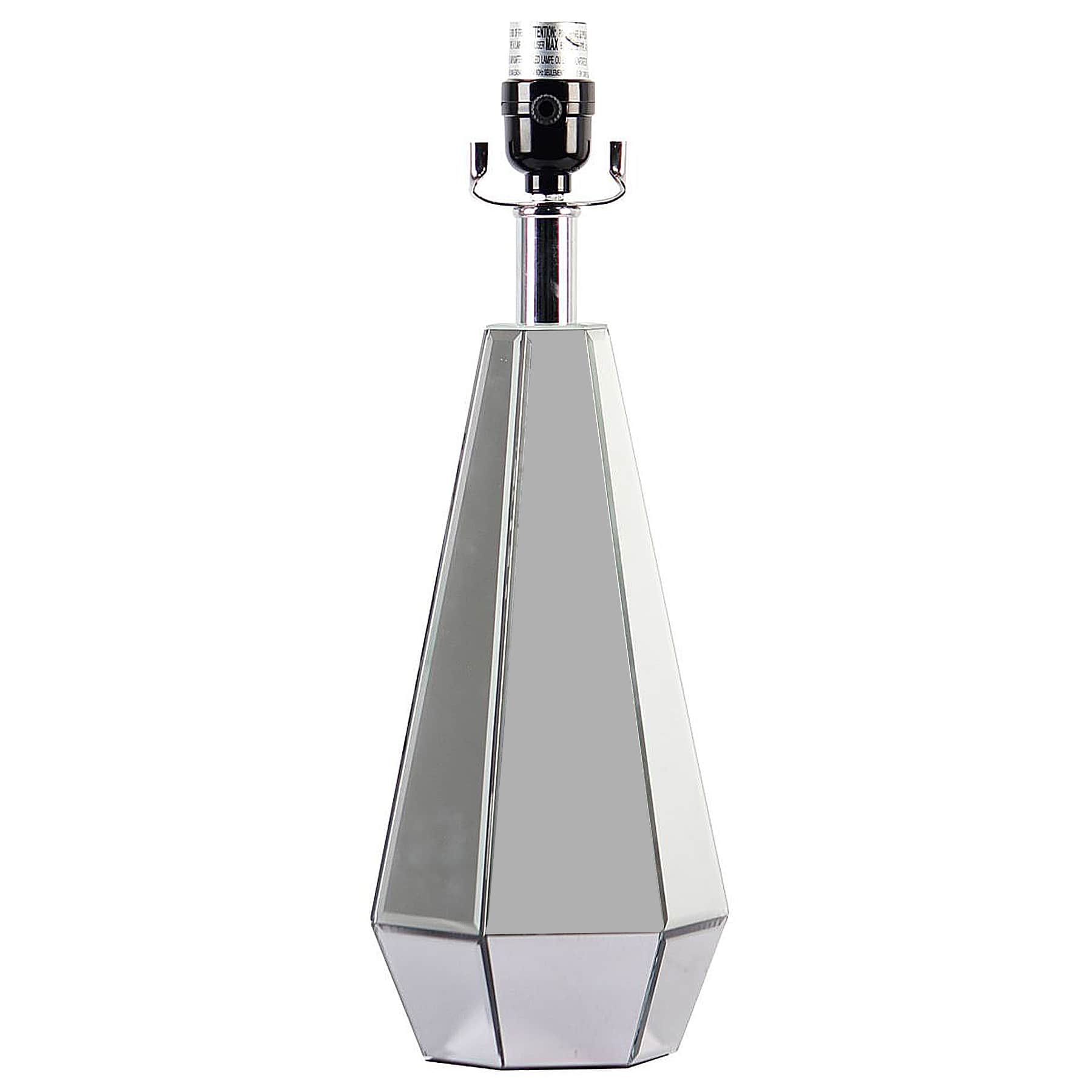 Laila Ali Metallic Mirrored Glass Lamp Base, 17"