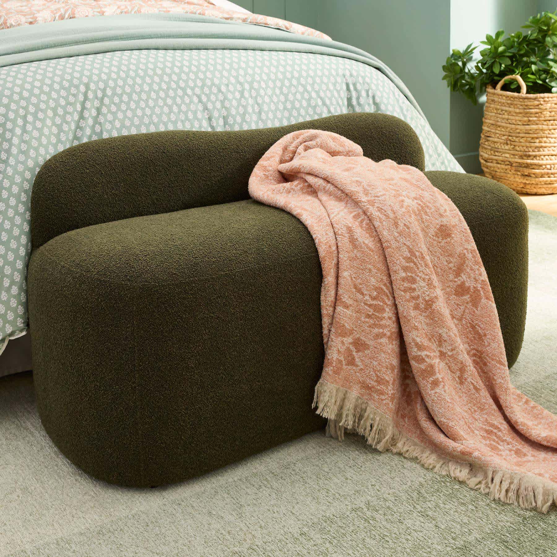 Gina Settee Bench, Moss Green
