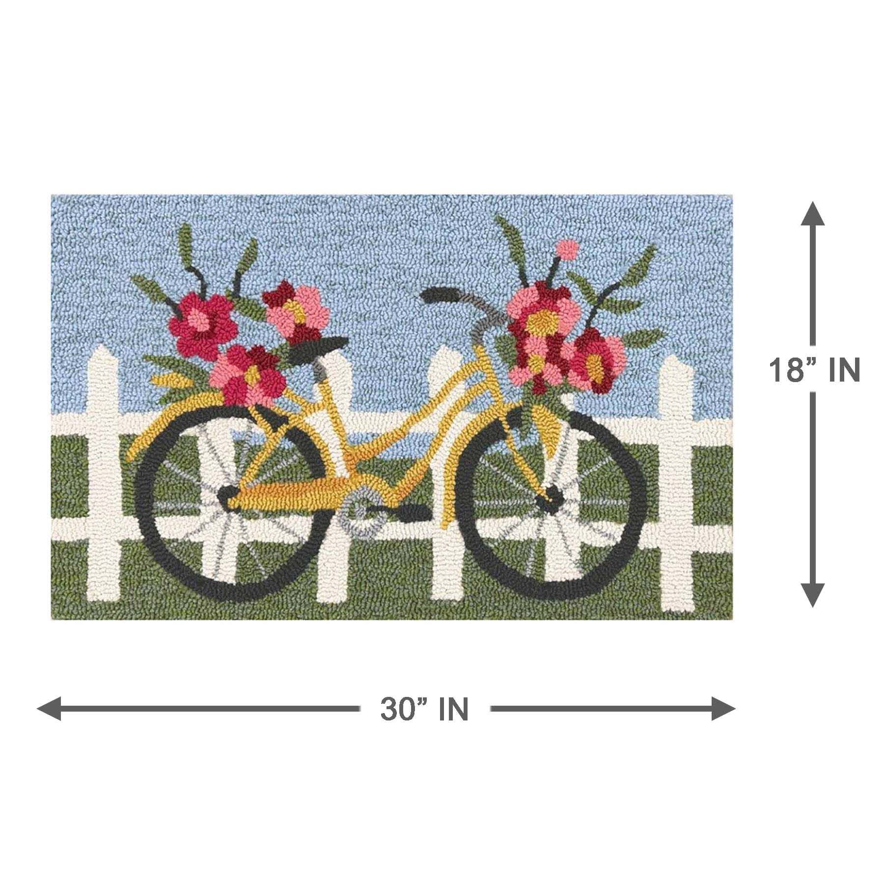 Bicycle Hook Accent Rug, 18x30