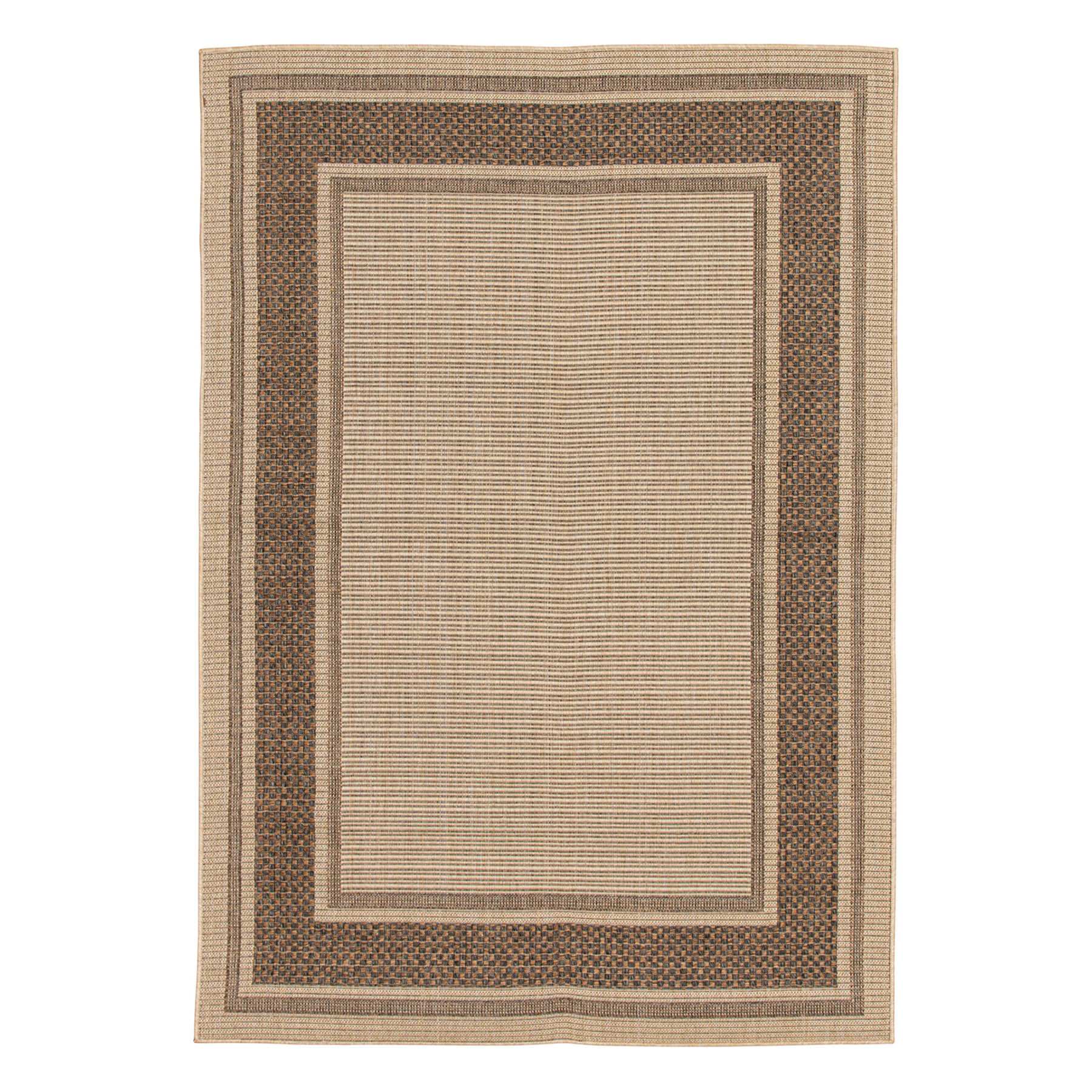(E212) Santorini Cayden Natural Woven Indoor & Outdoor Area Rug, 5x7