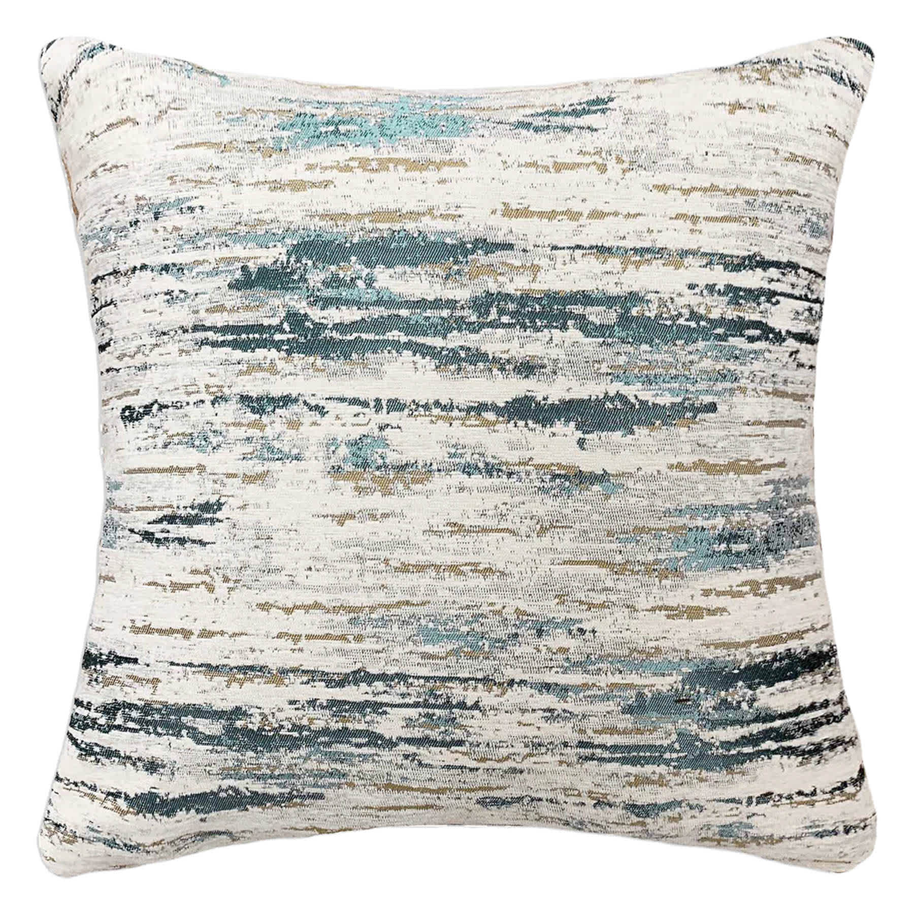 Aqua Oasis Woven Throw Pillow, 18"