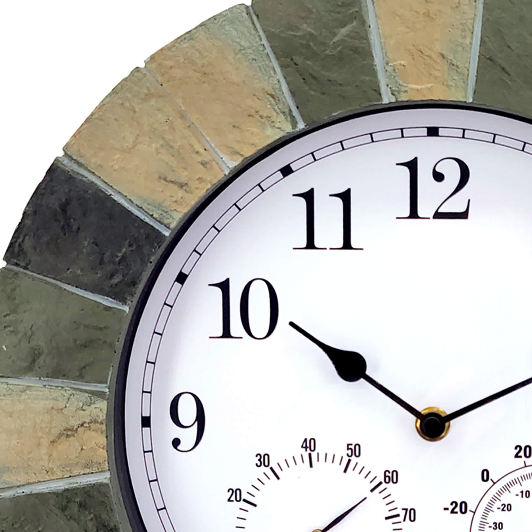 Outdoor Clock with Thermometer & Hygrometer, 13.5"