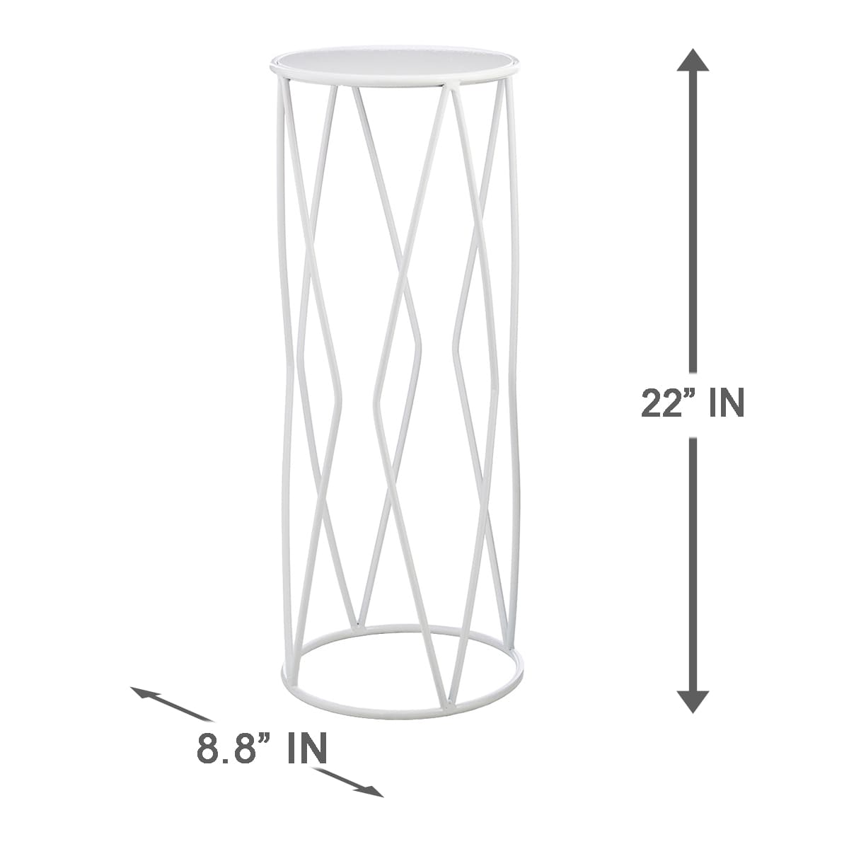 Providence White Metal Plant Stand, Small