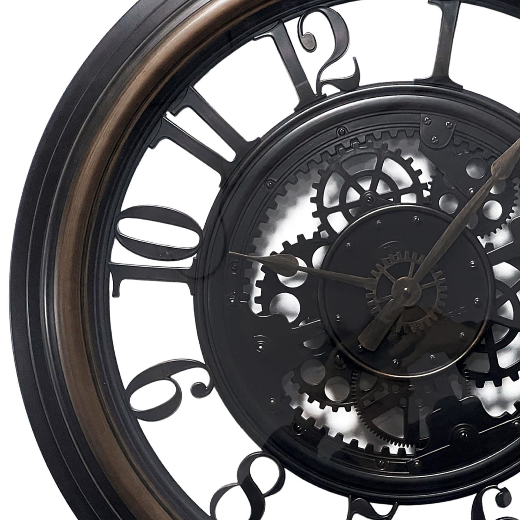 Bronze Gears Wall Clock, 28"