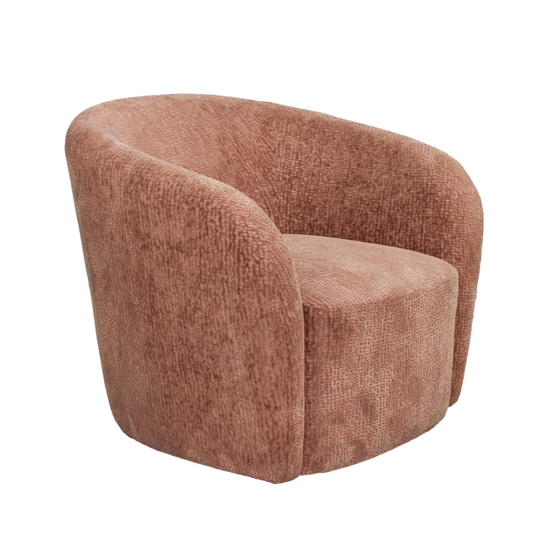 Chloe Swivel Accent Chair, Terracotta