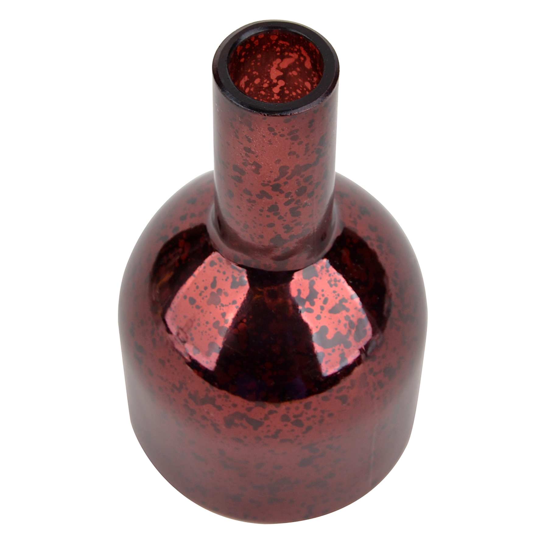 Red Mercury Glass Bud Vase, 6.5"