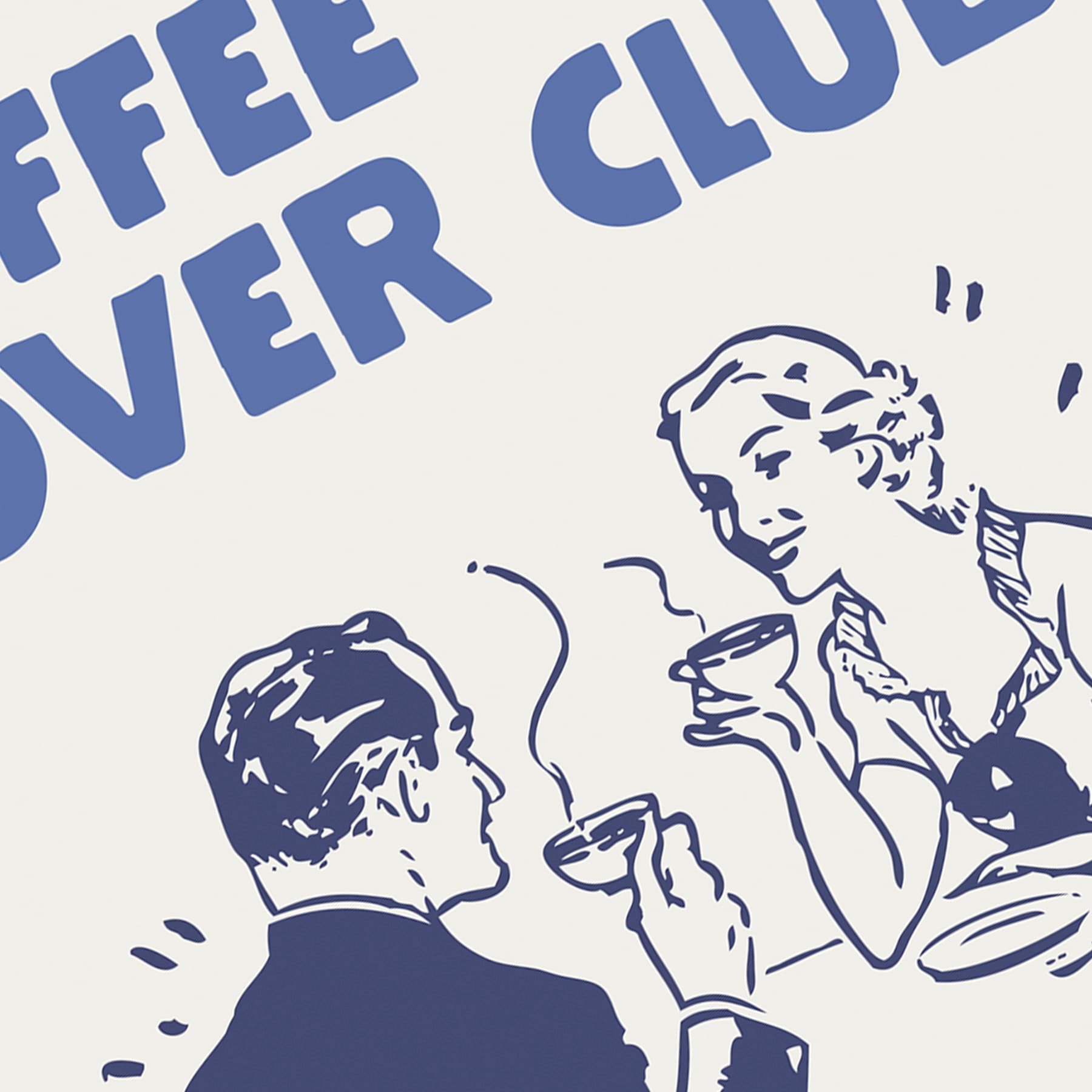 Coffee Lover Club Every Morning Canvas Wall Art, 16x12
