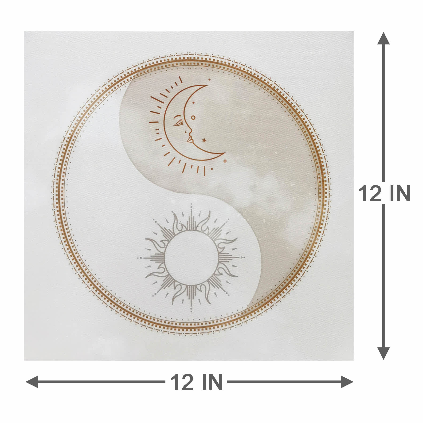 Yin & Yang Canvas Wall Art, 12"