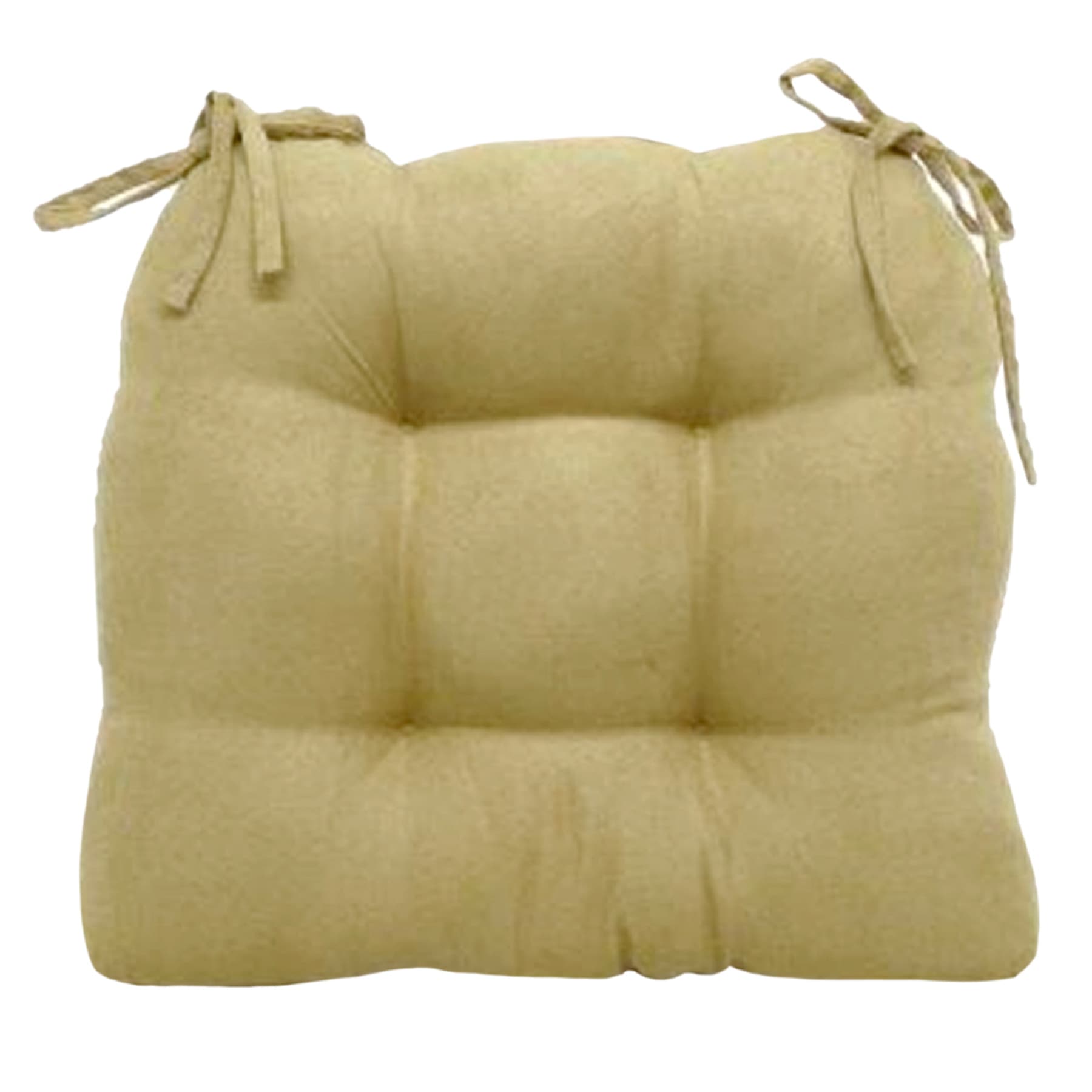 Gold Faux Suede Dining Chair Cushion, 14x15