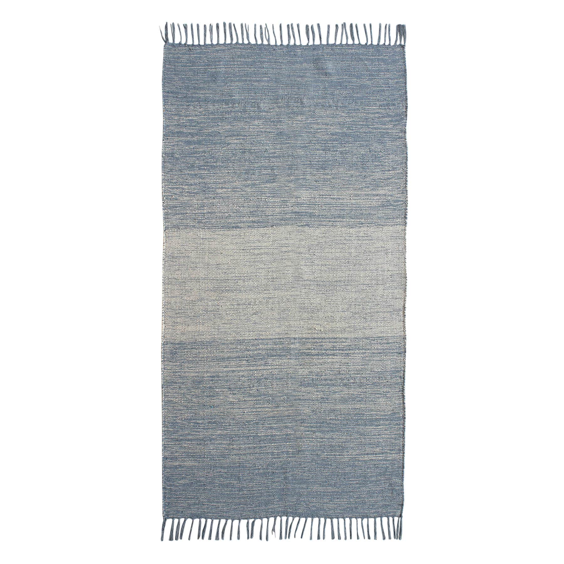 (D522) Blue Ombre Fringe Runner, 2x5