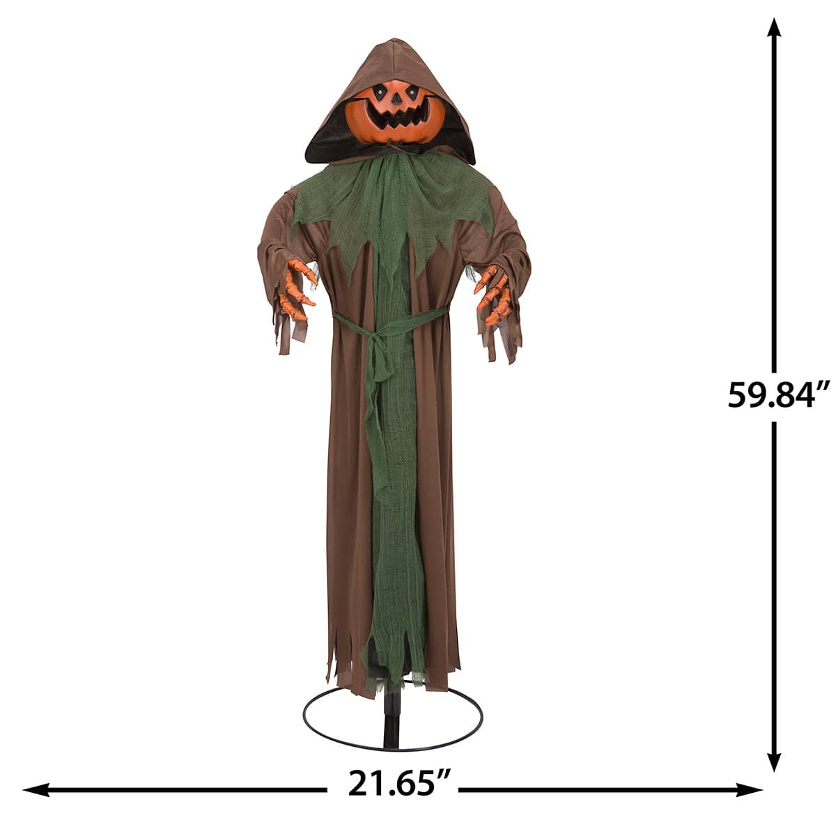 Pop-Up Pumpkin Reaper Animatronic, 5'