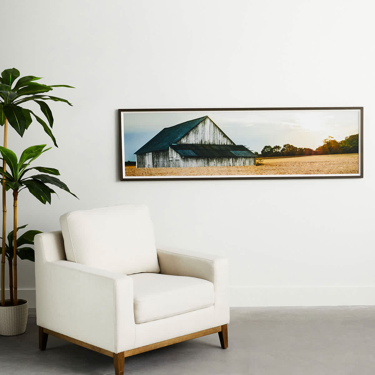Framed Wooden House Wall Art, 69x20
