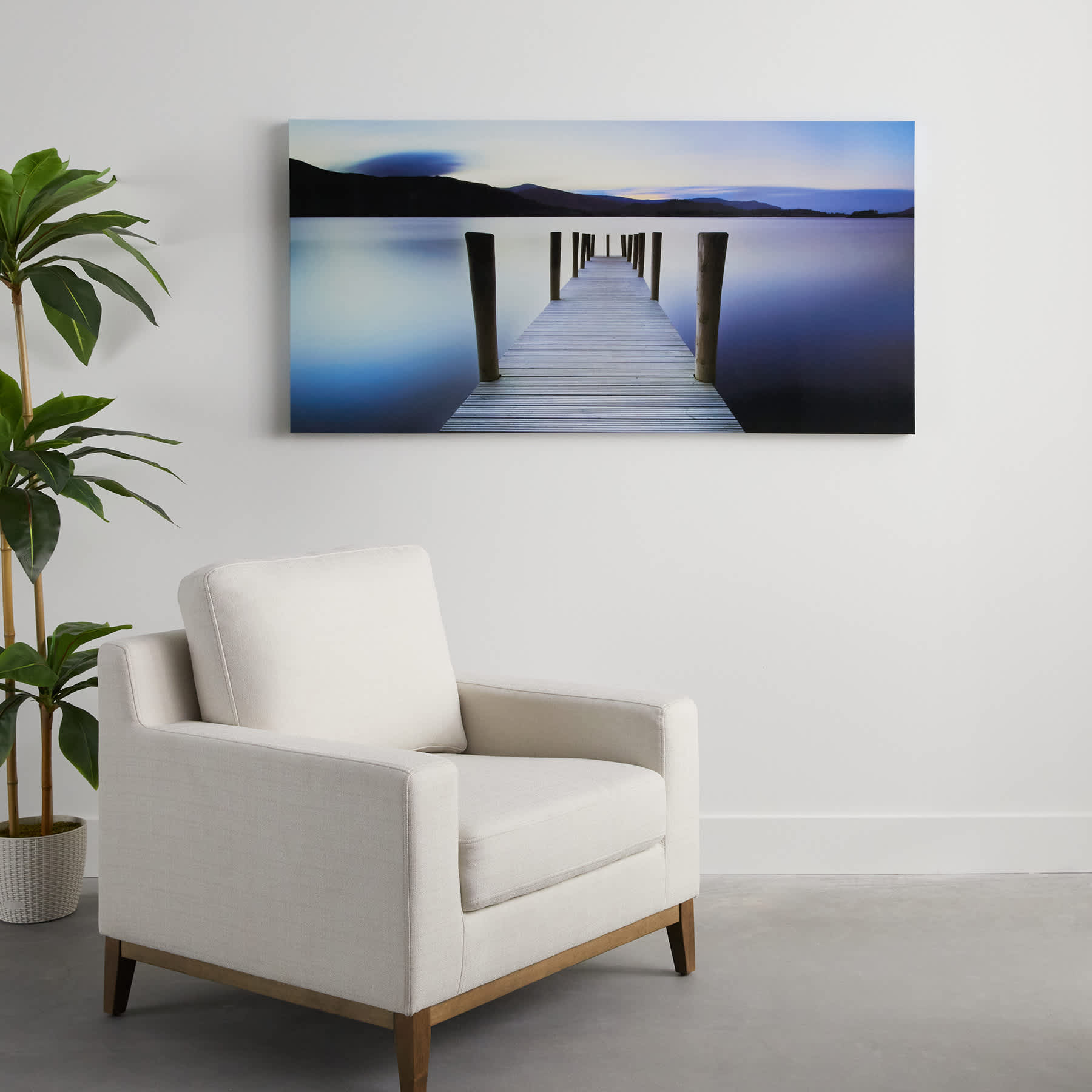 Into The Blue Glass Coat Canvas Wall Art, 60x30