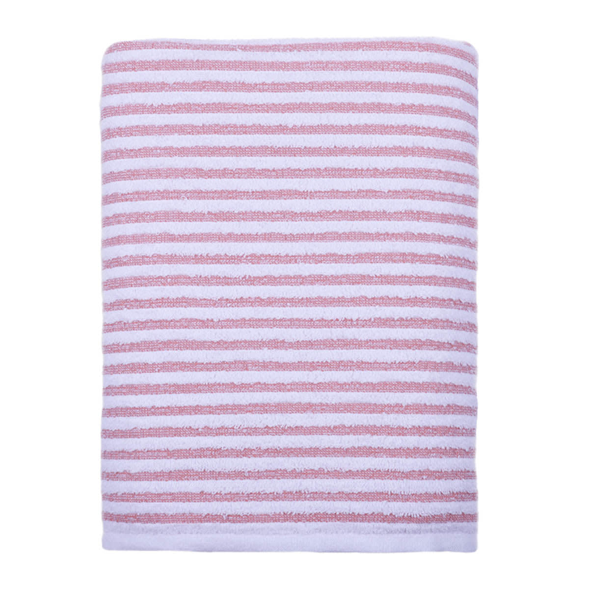 Essential Striped Terracotta Bath Towel, 30x54