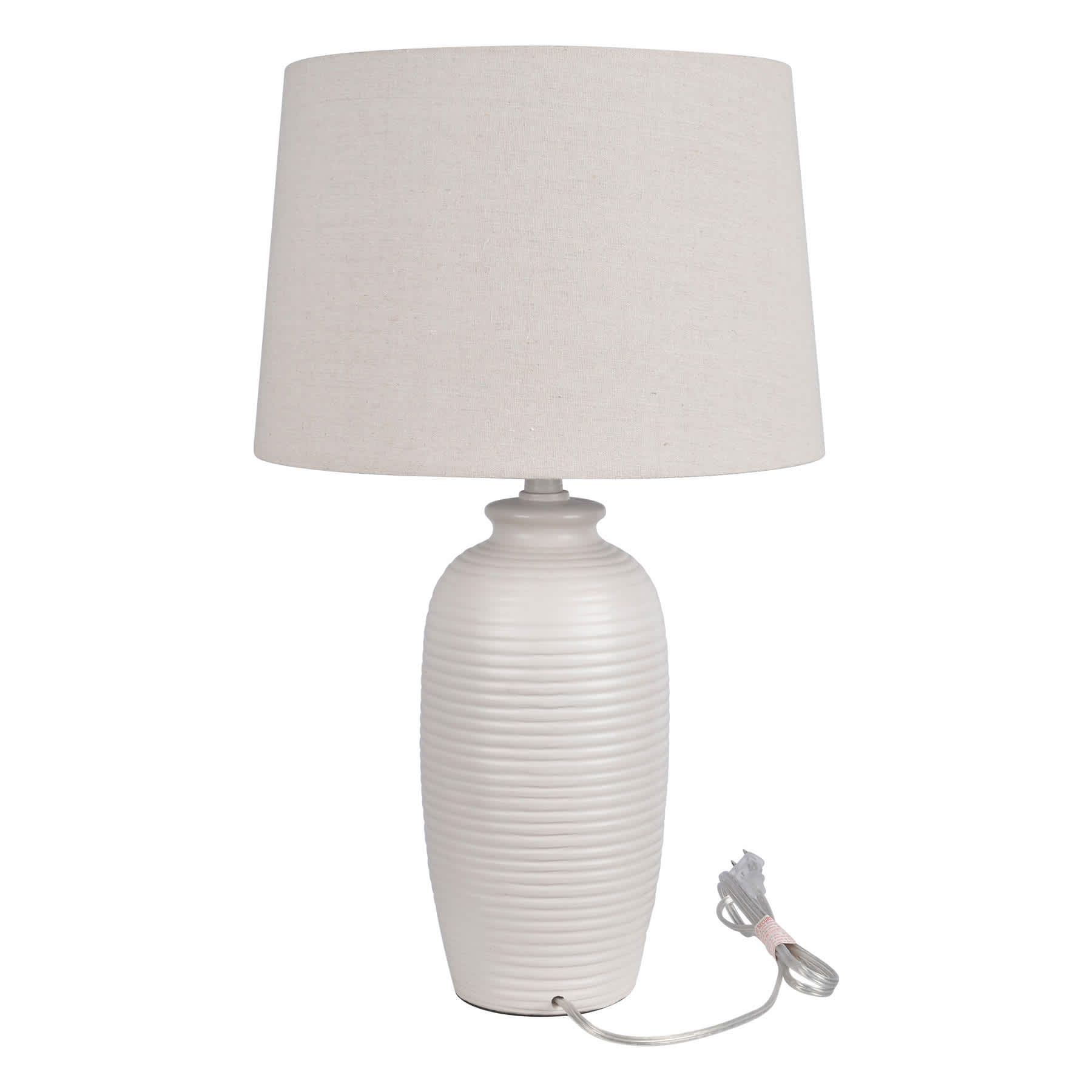 Honeybloom White Medium Table Lamp with Shade, 25"