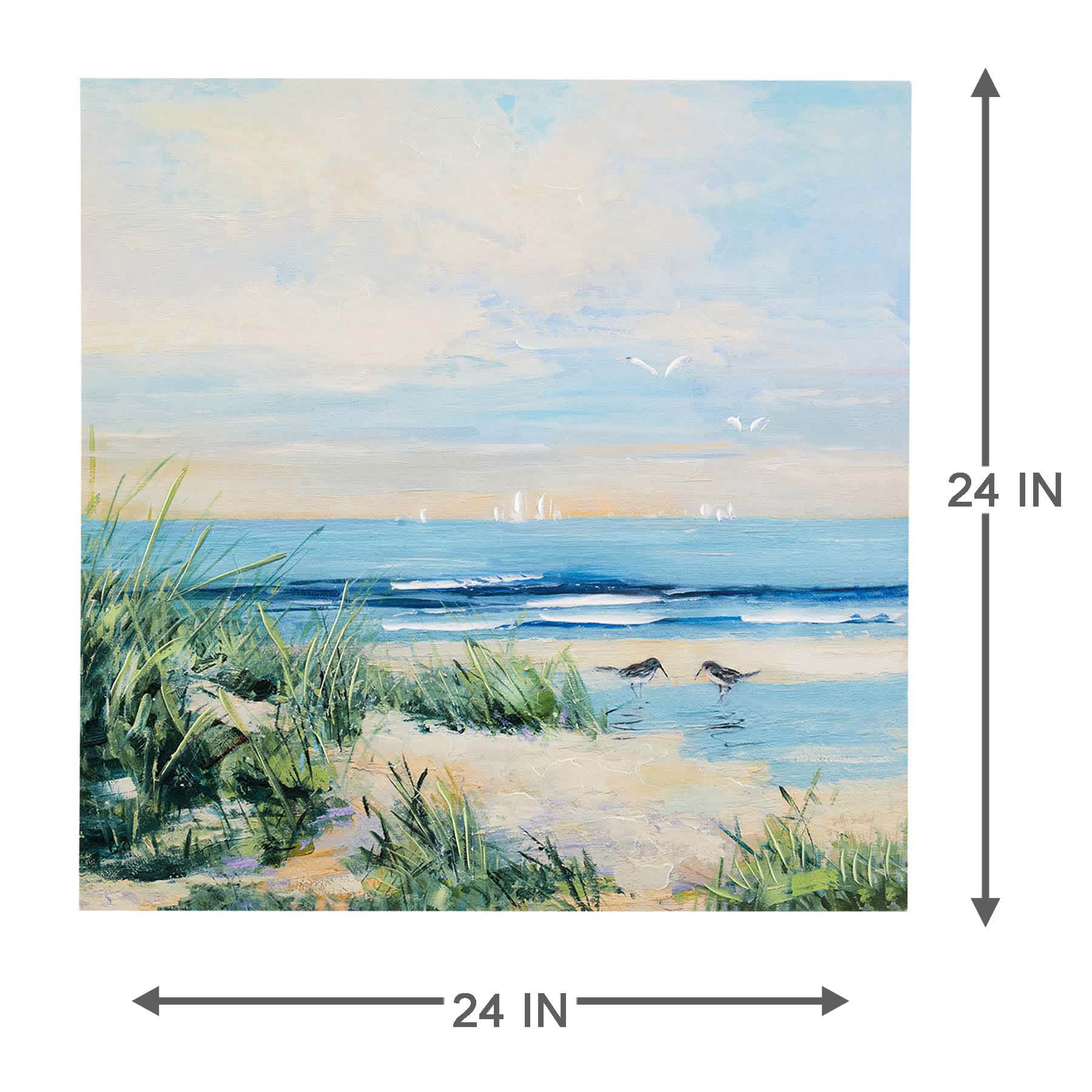 Coastal Landscape Canvas Wall Art, 24"