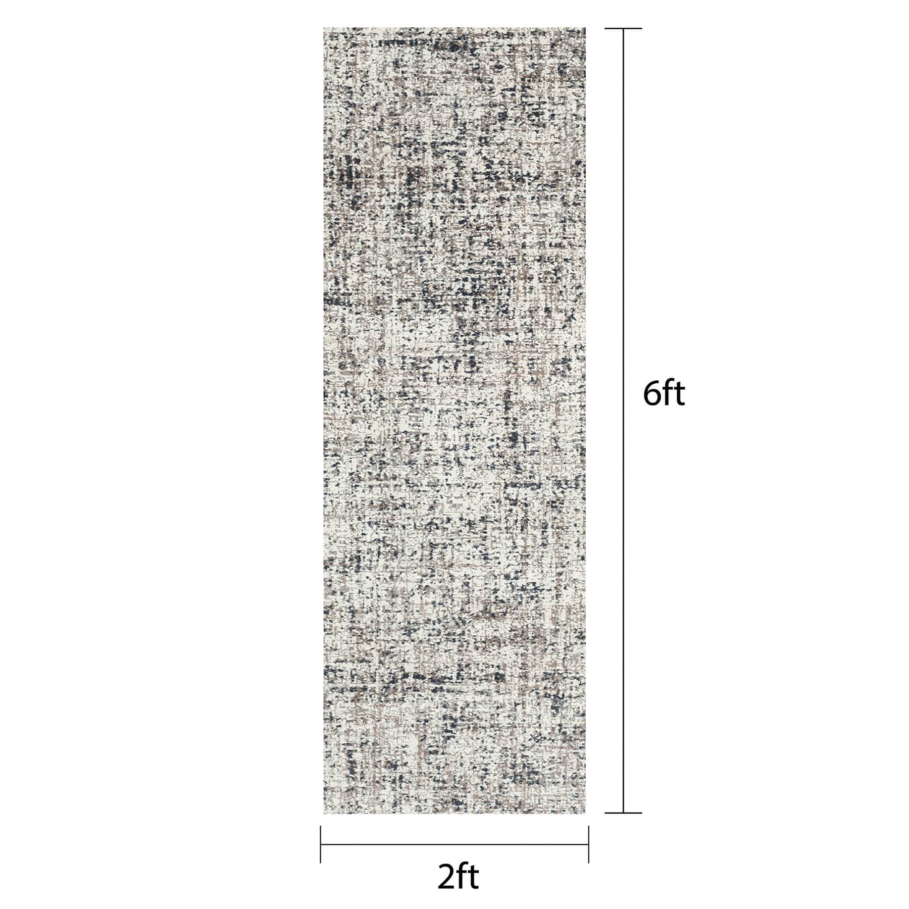 (A455) Crosby St. Clearwater Lenora Ivory Runner, 2x6