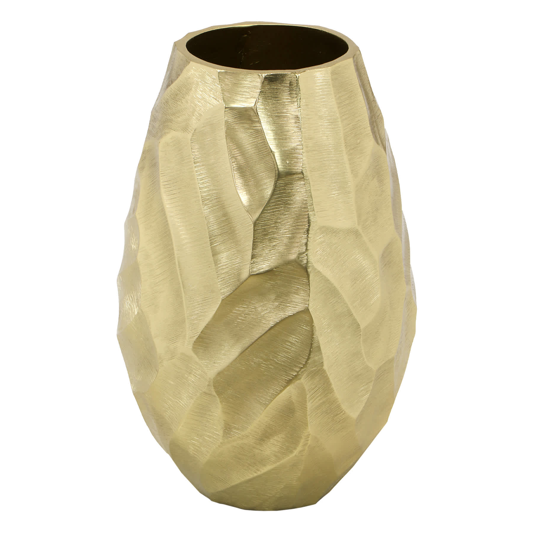 Gold Aluminium Vase, 11.5"