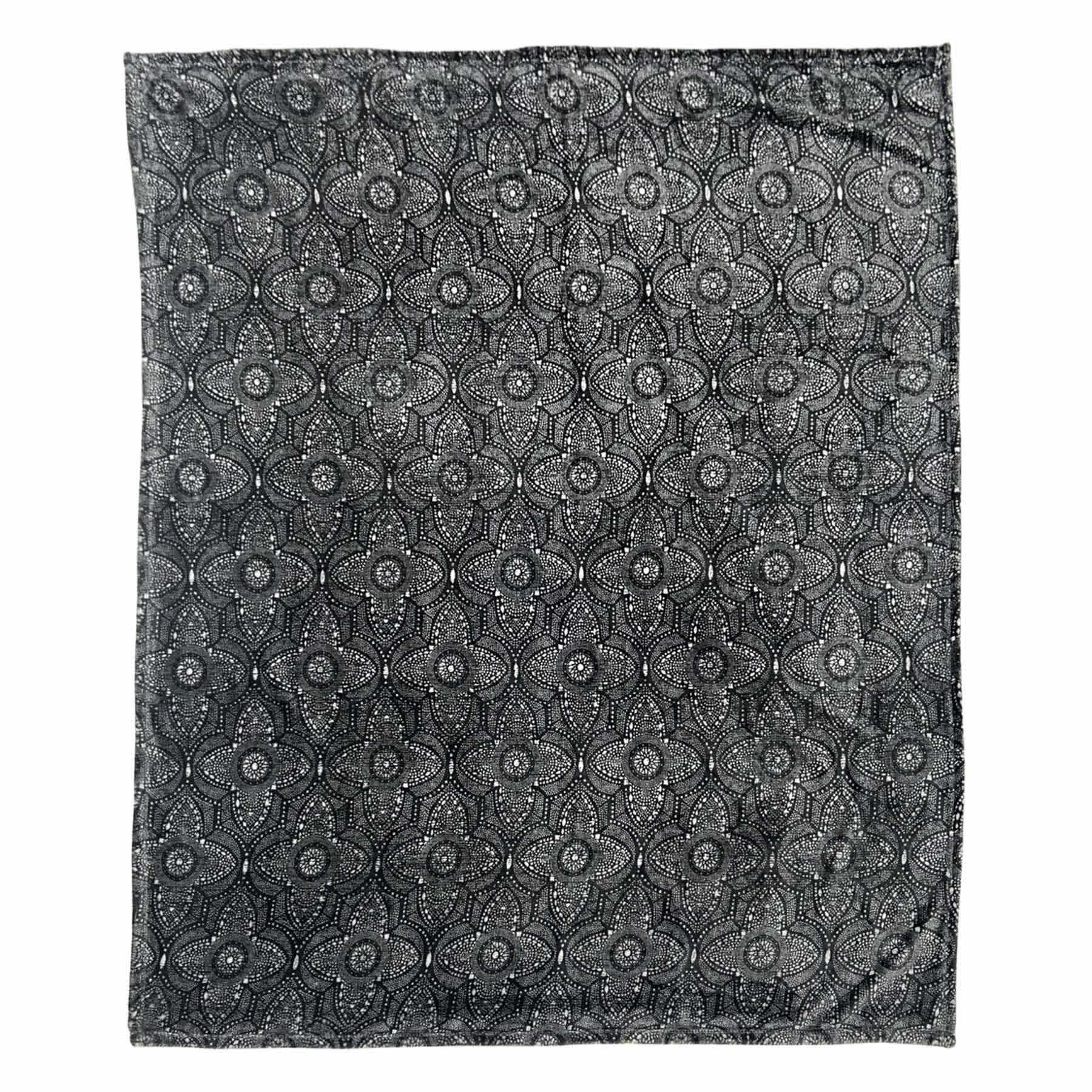 Found & Fable Arabesque Micro Plush Throw Blanket, 50x60