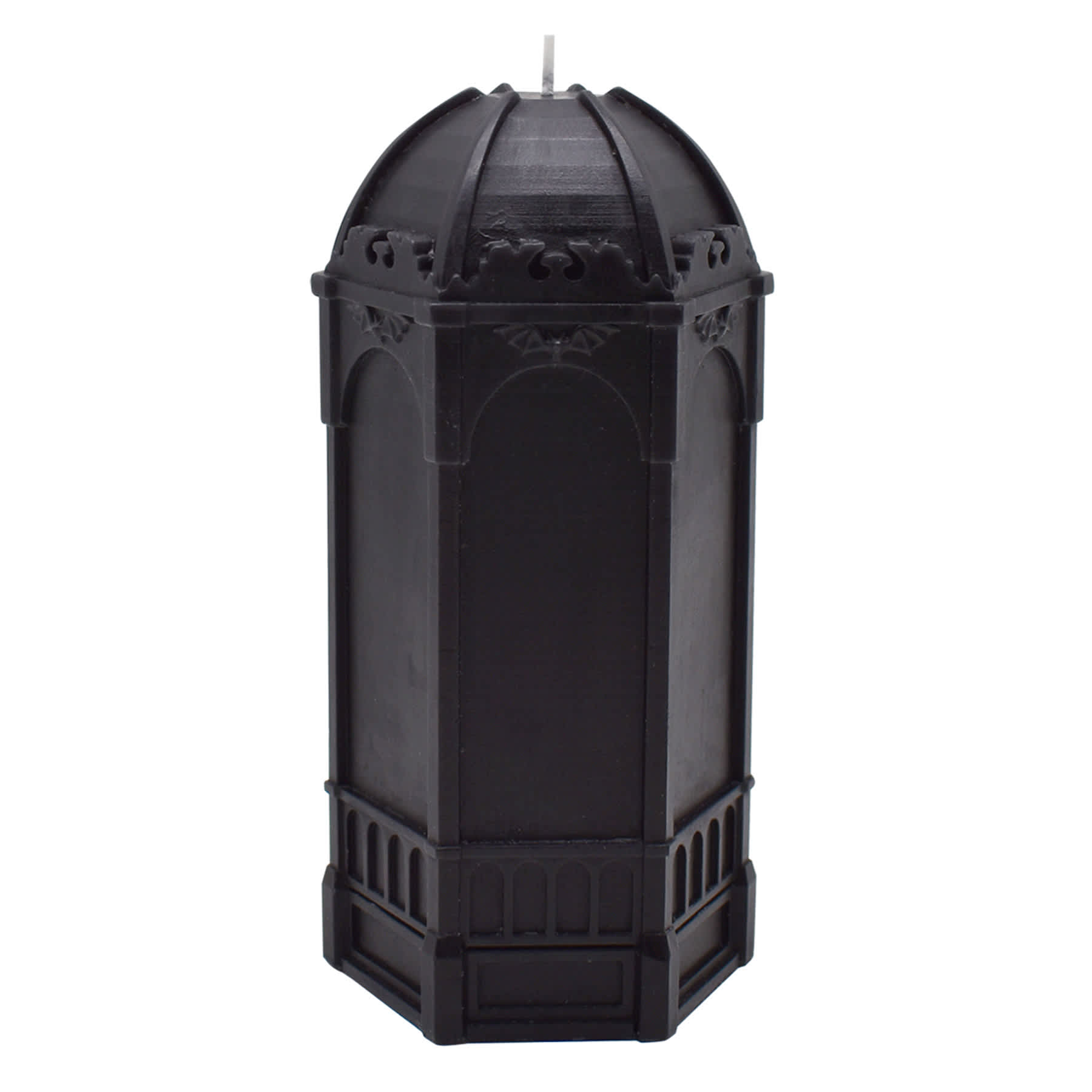 Midnight Shadows Black Dome Pillar Candle, 3x6
