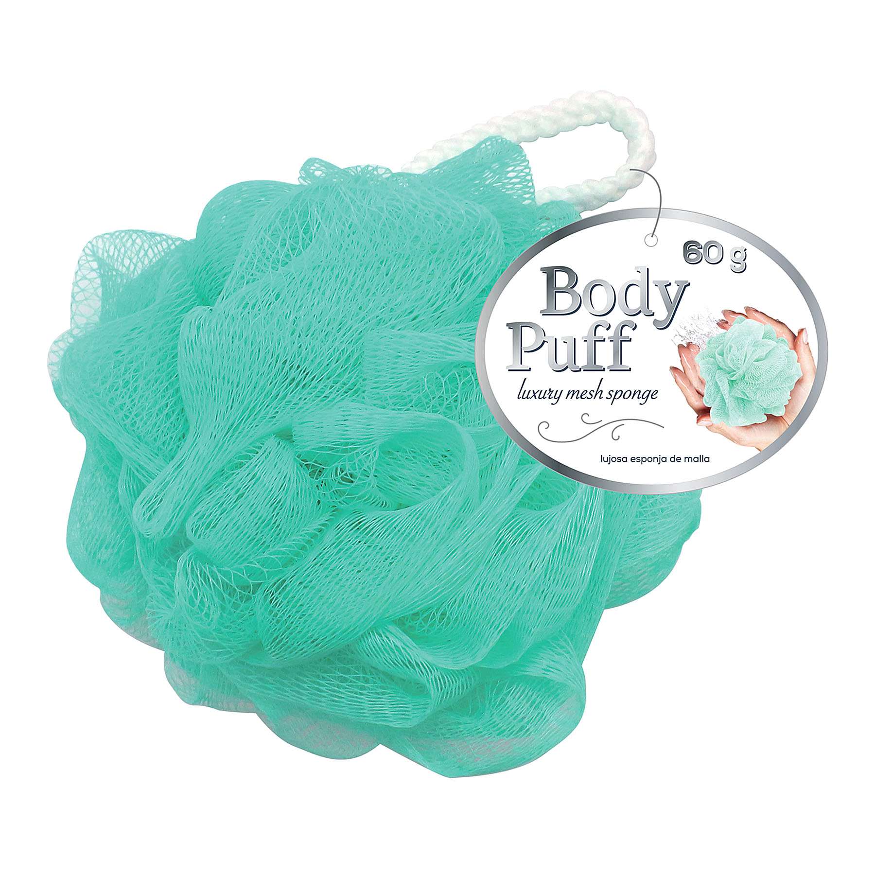 Mint Green Body Sponge Puff