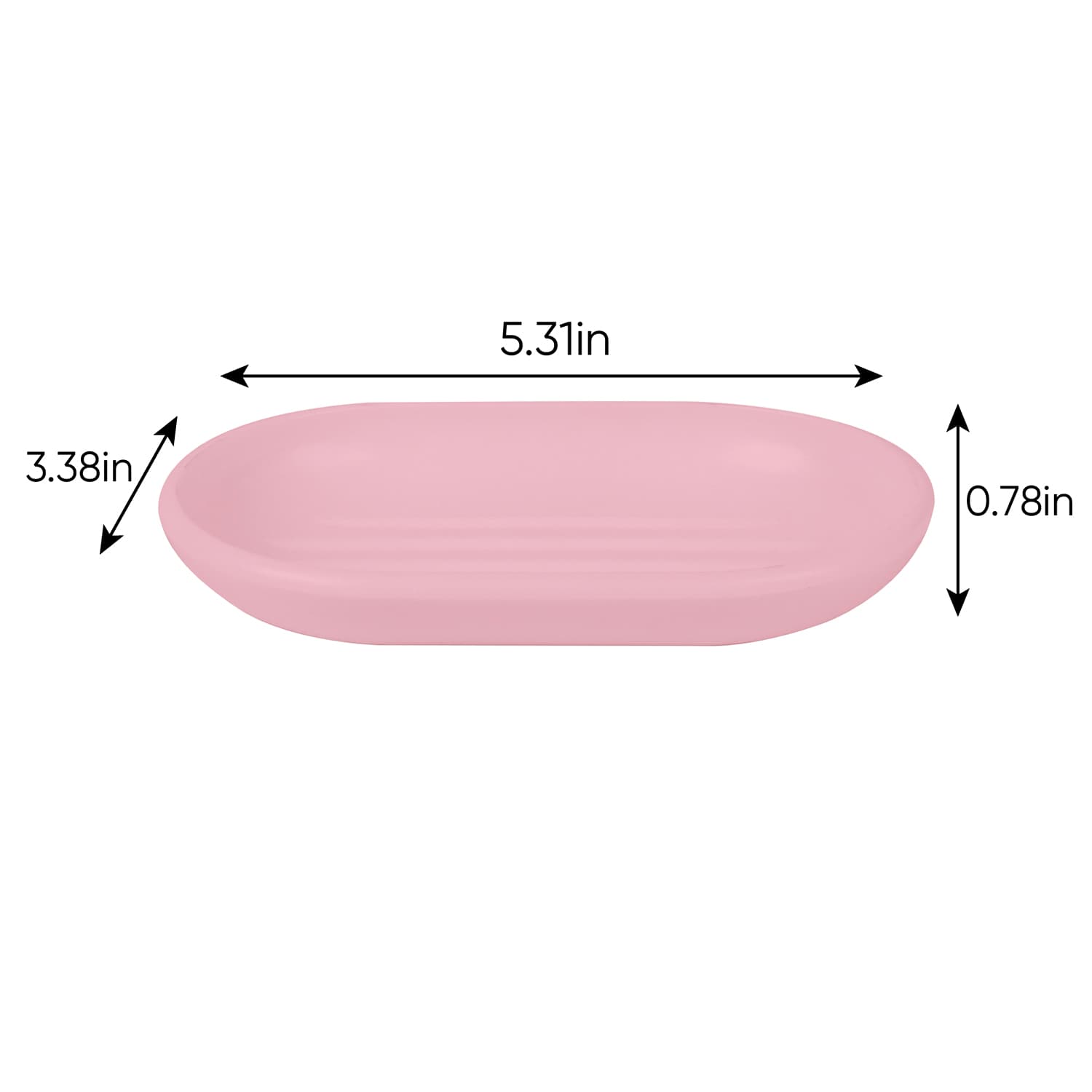 Tiny Dreamers Pink Plastic Soap Dish, 5.3"