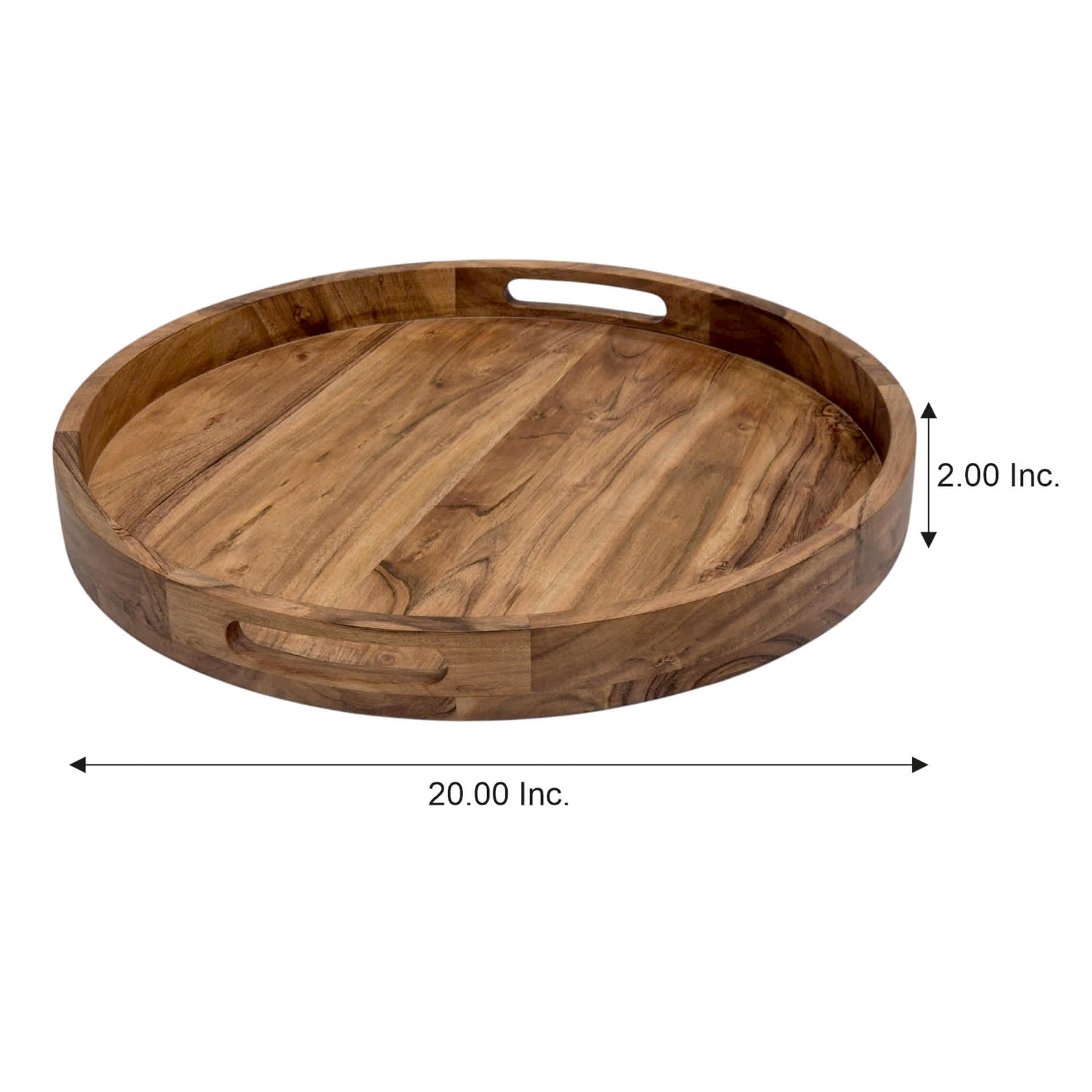 Natural Acacia Wood Tray, 20"