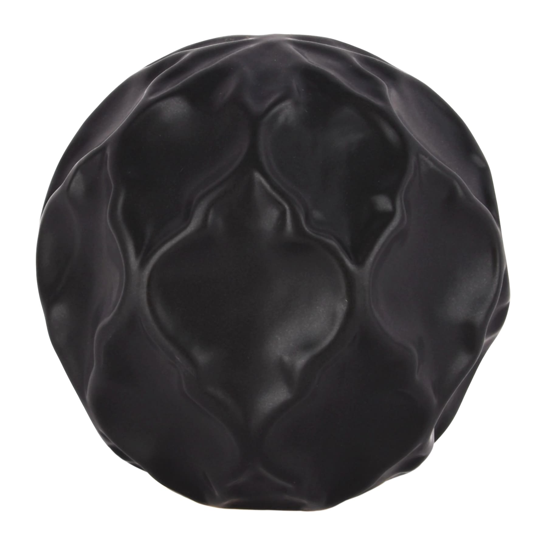 Katherine Black Ceramic Orb, 4"